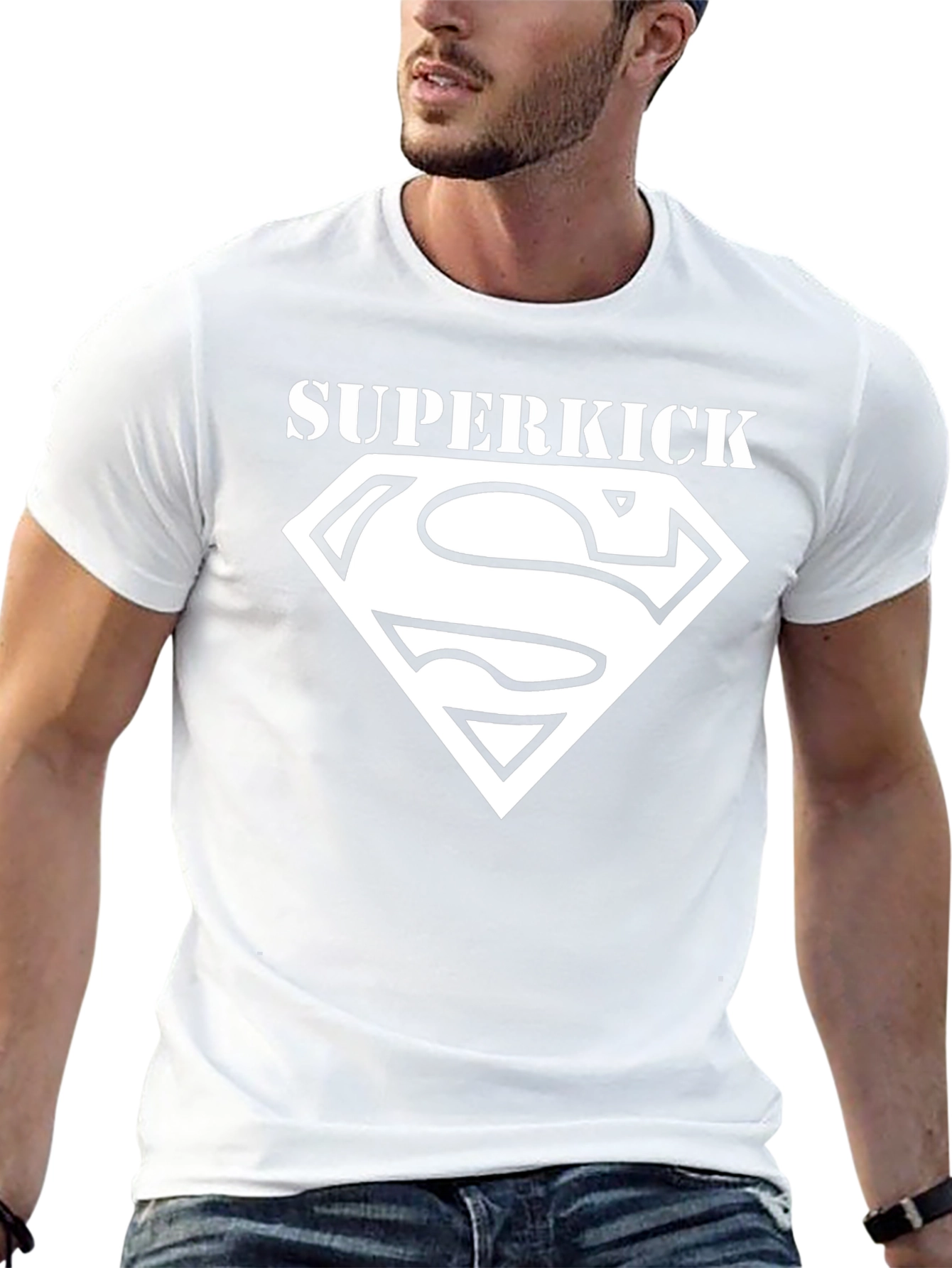 Superkick Superman Inspired Black T-Shirt