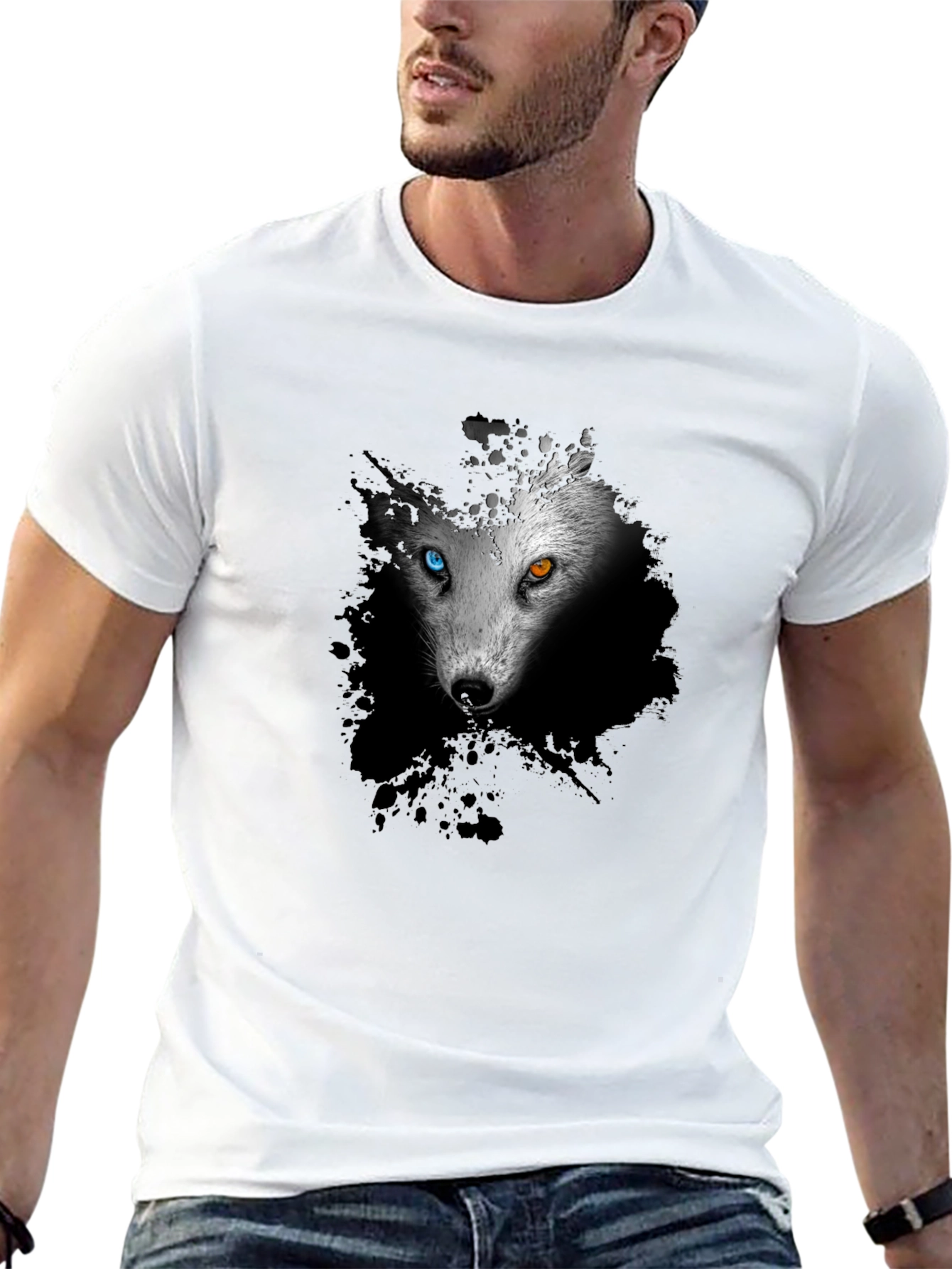 Wolf Graphic Print T-Shirt