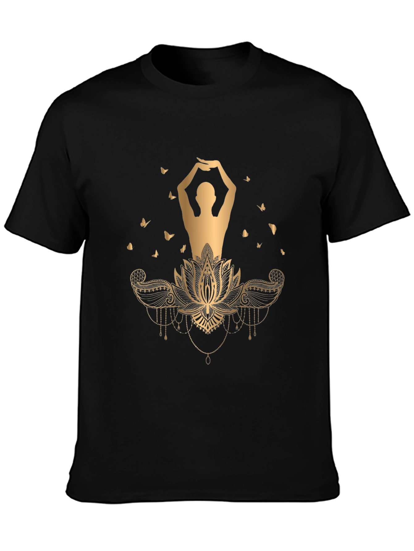 Lotus Pose Graphic Tee - Meditative Style