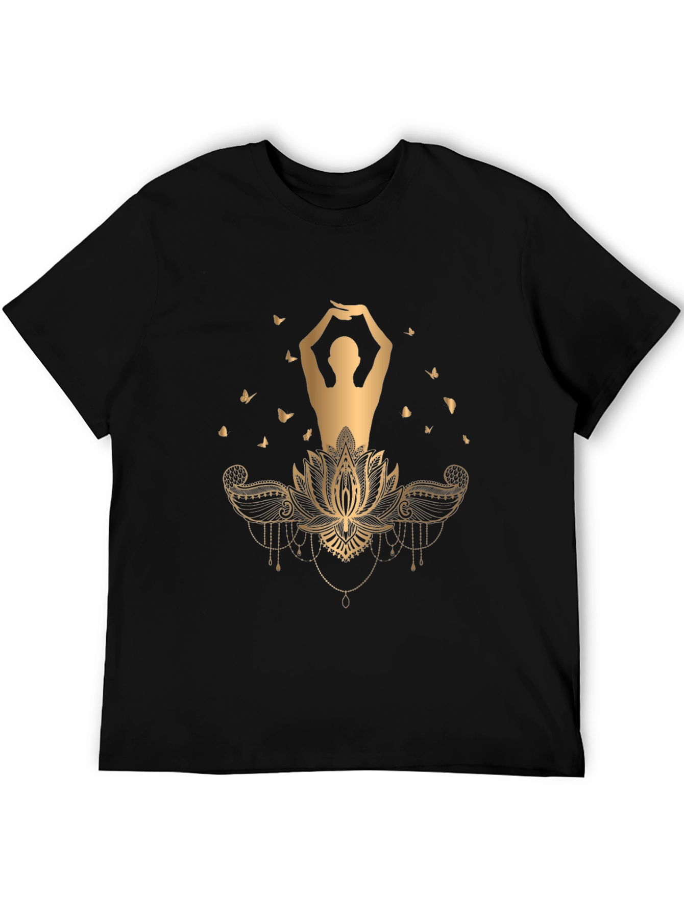 Lotus Pose Graphic Tee - Meditative Style