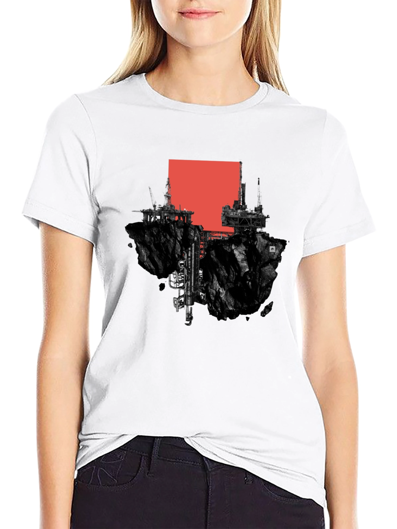 Abstract Floating Island Graphic Tee