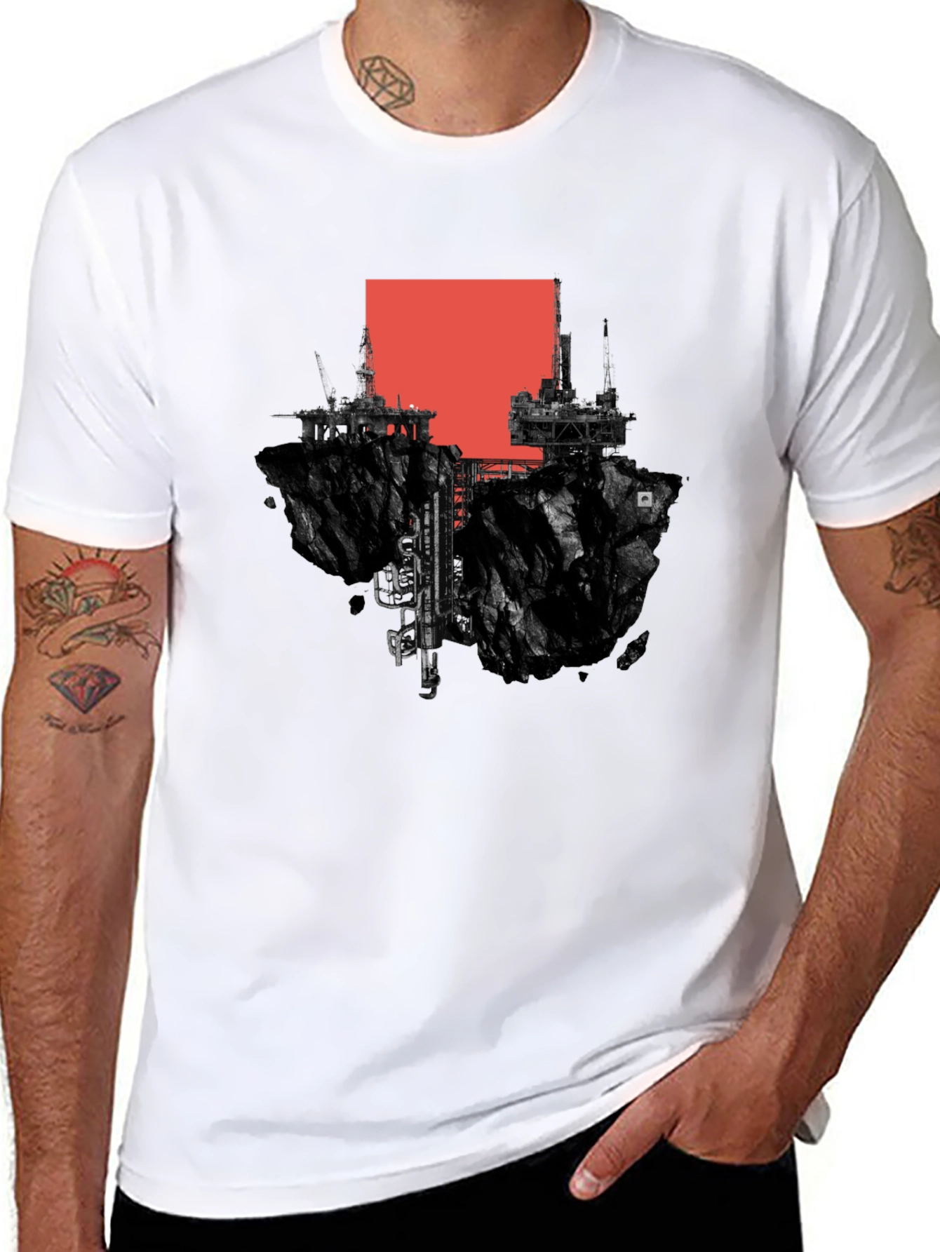 Abstract Floating Island Graphic Tee