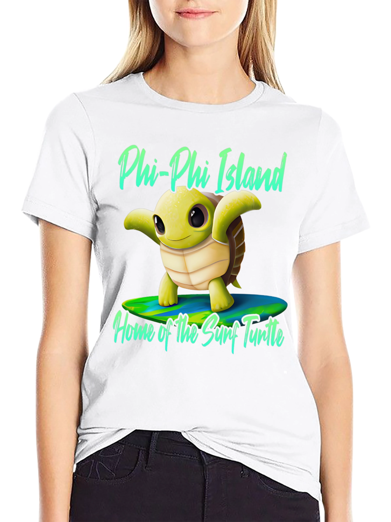 Phi Phi Island Surf Turtle Graphic Tee