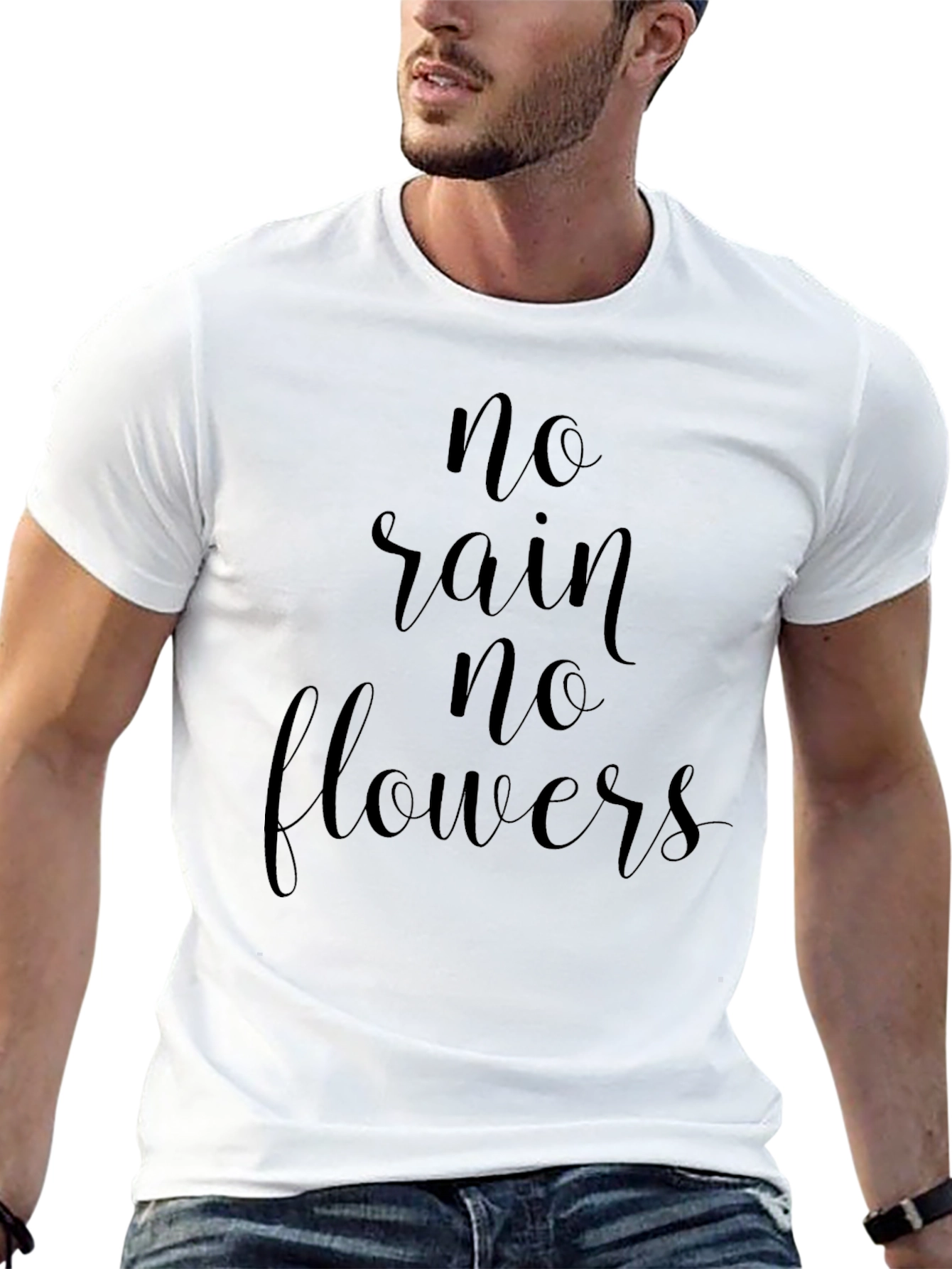 No Rain No Flowers Black T-Shirt