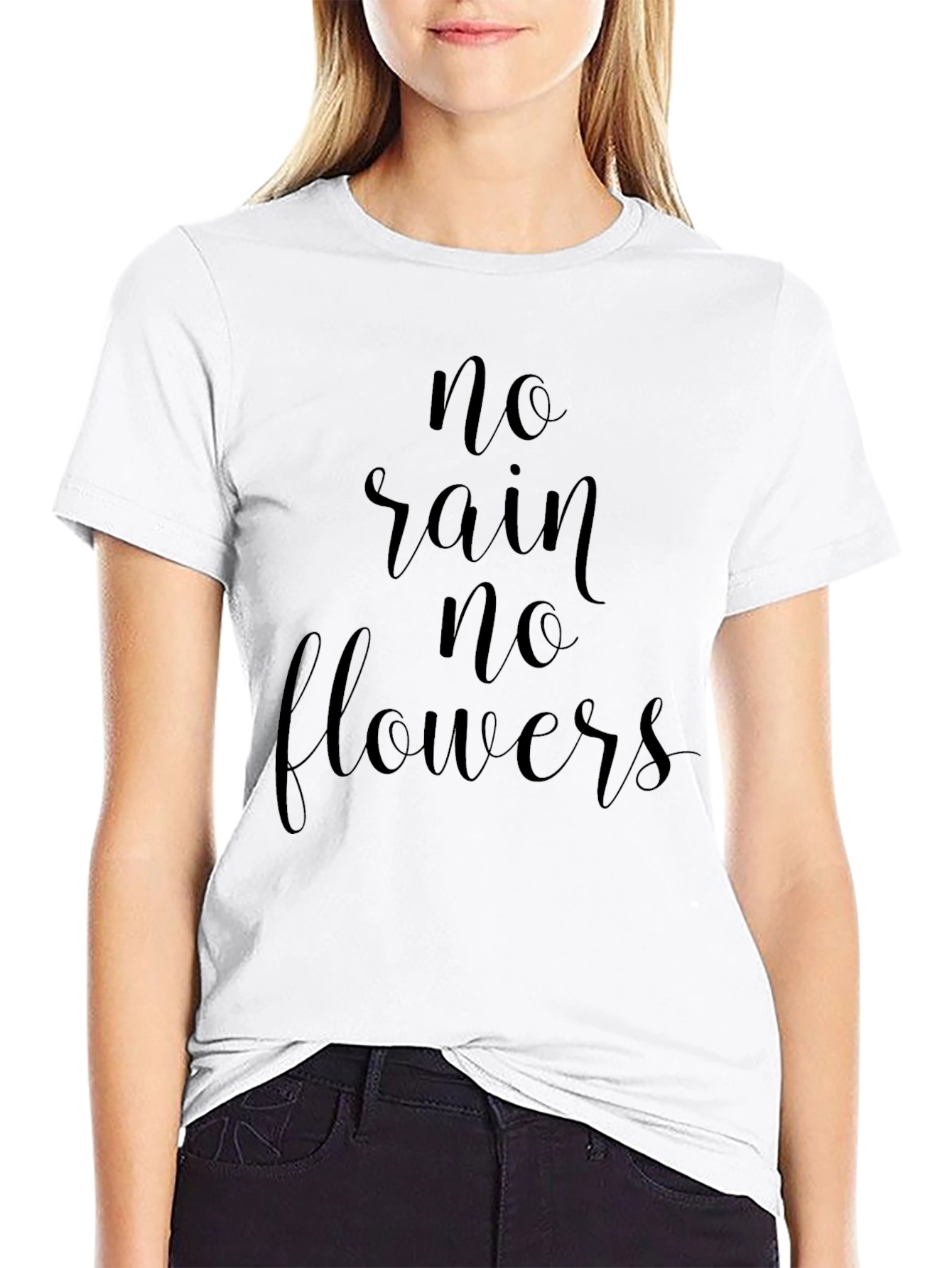 No Rain No Flowers Black T-Shirt