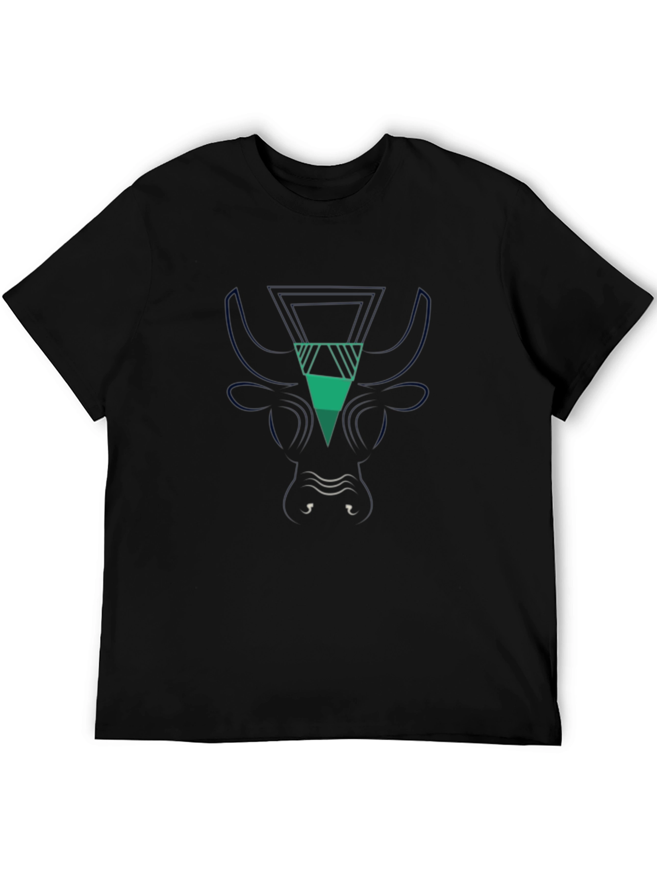 Geometric Bull Graphic T-Shirt