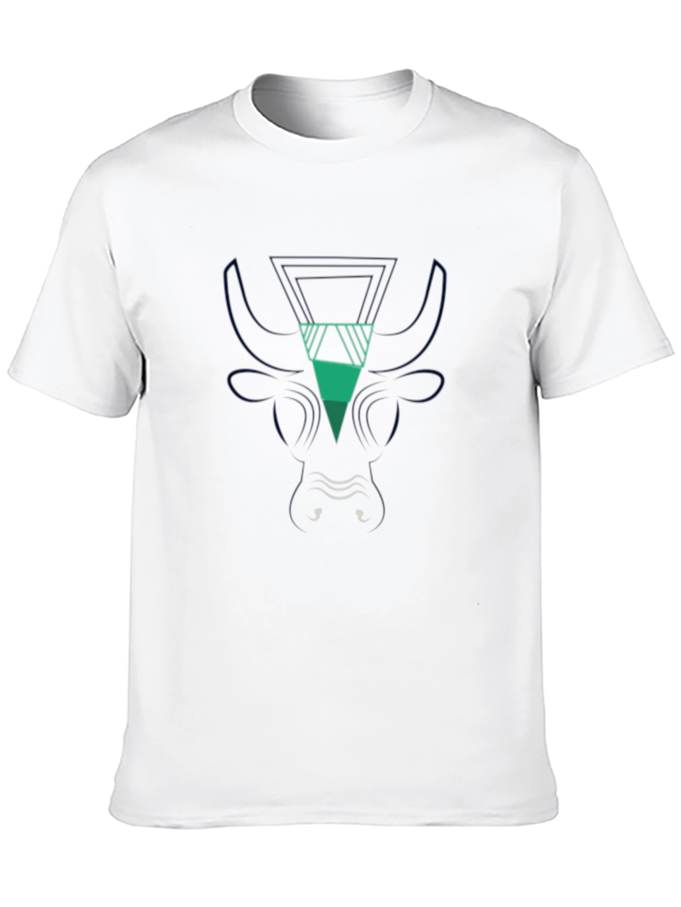 Geometric Bull Graphic T-Shirt