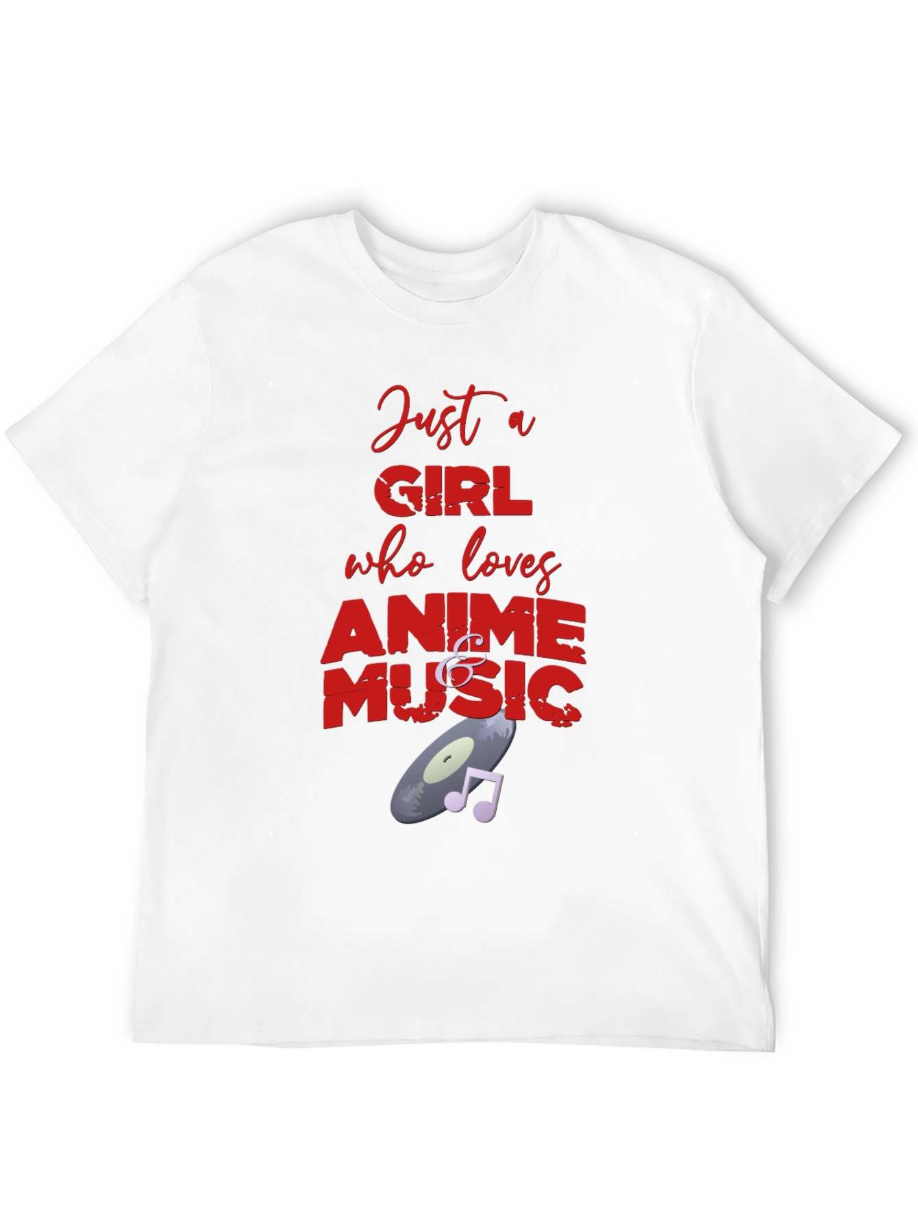 Anime and Music Lover Graphic T-Shirt