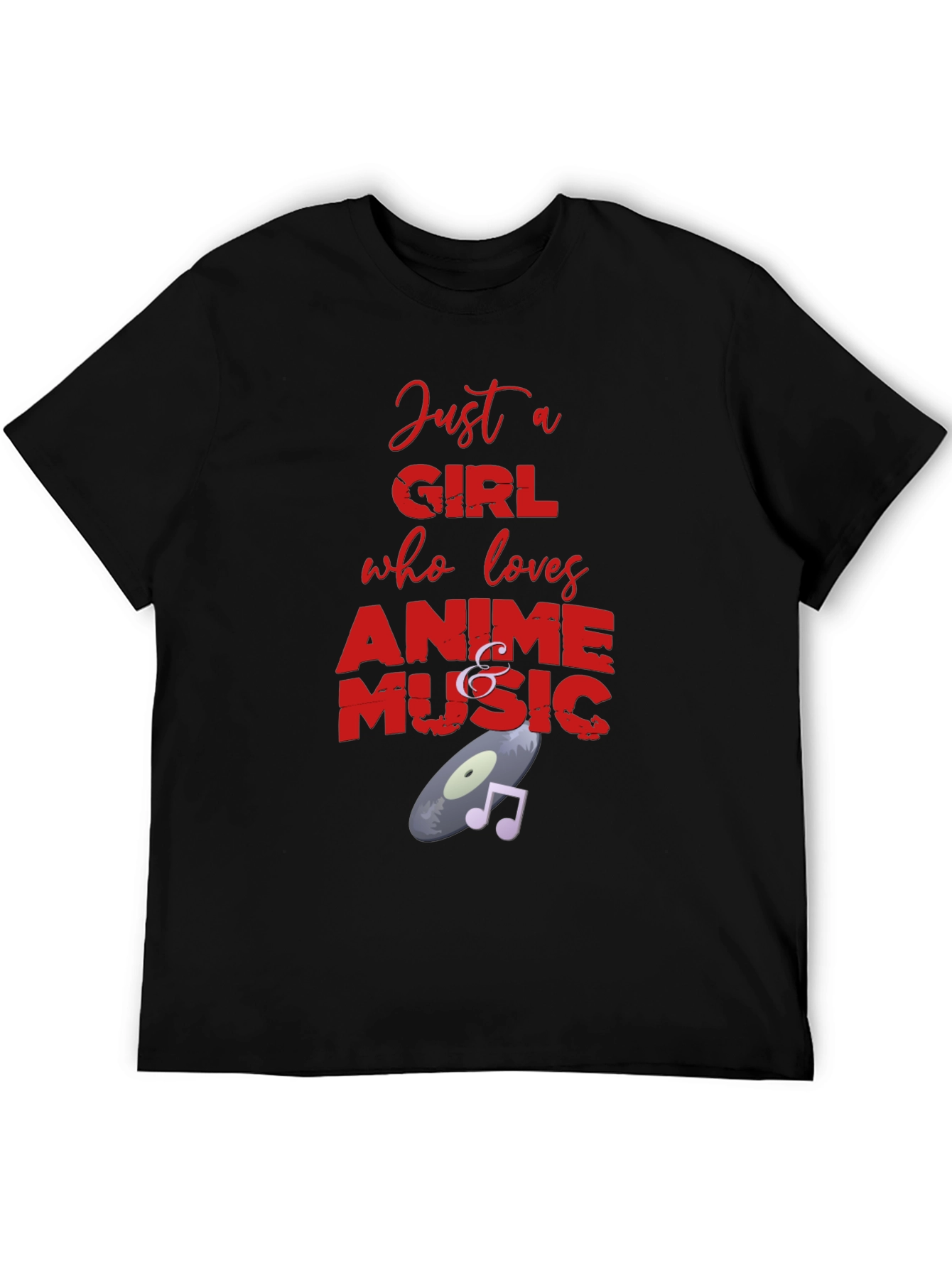 Anime and Music Lover Graphic T-Shirt