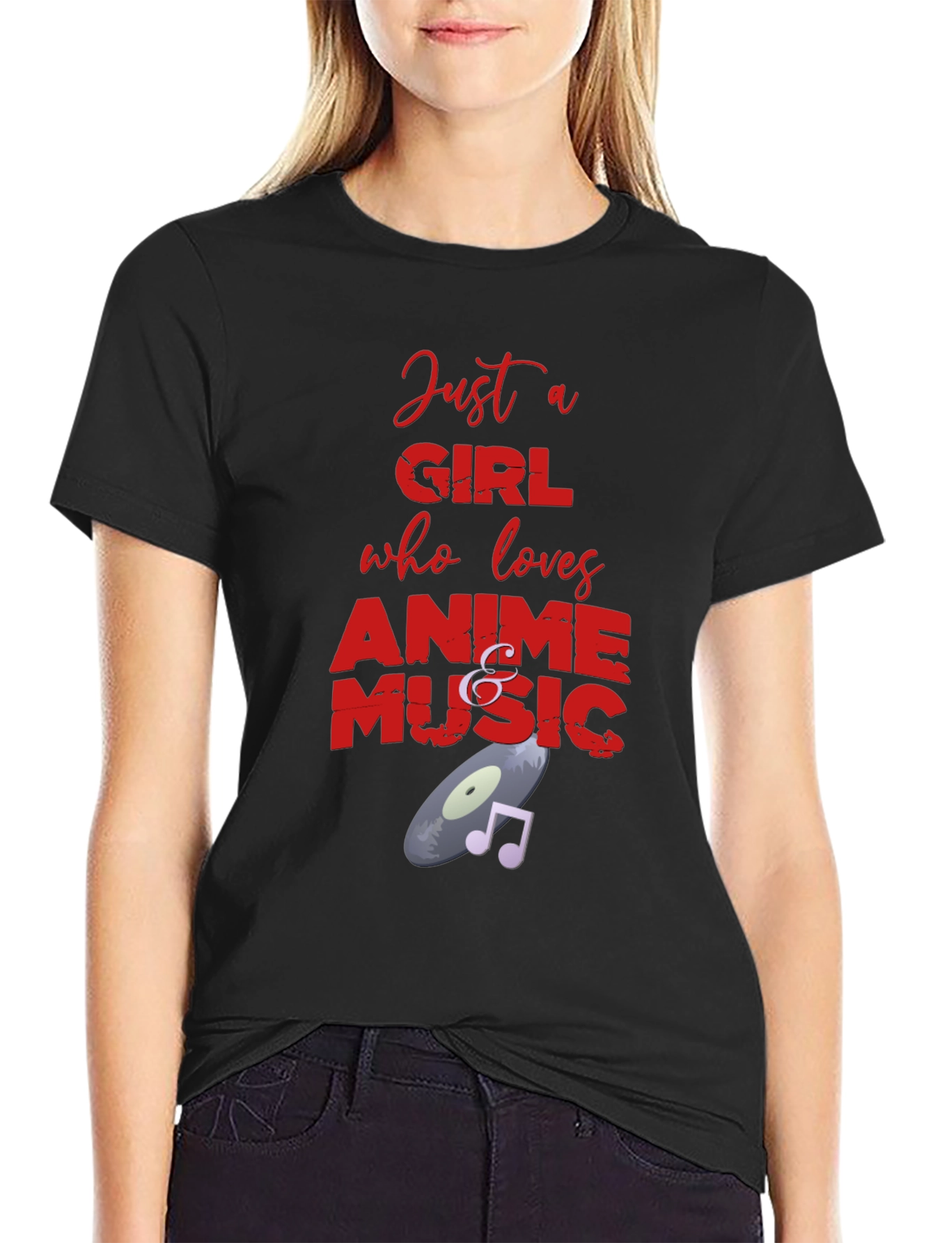 Anime and Music Lover Graphic T-Shirt
