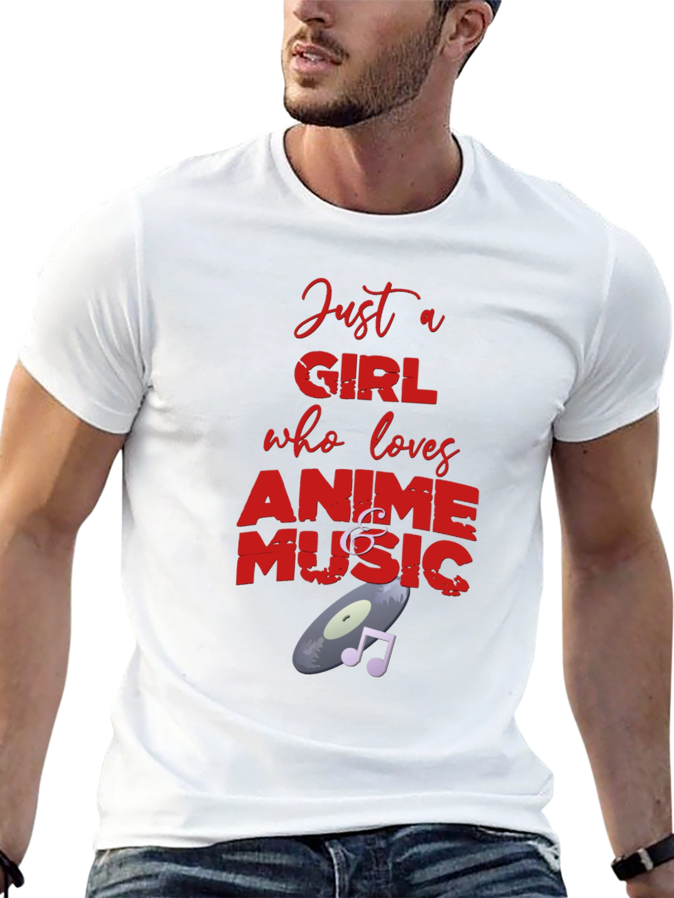 Anime and Music Lover Graphic T-Shirt