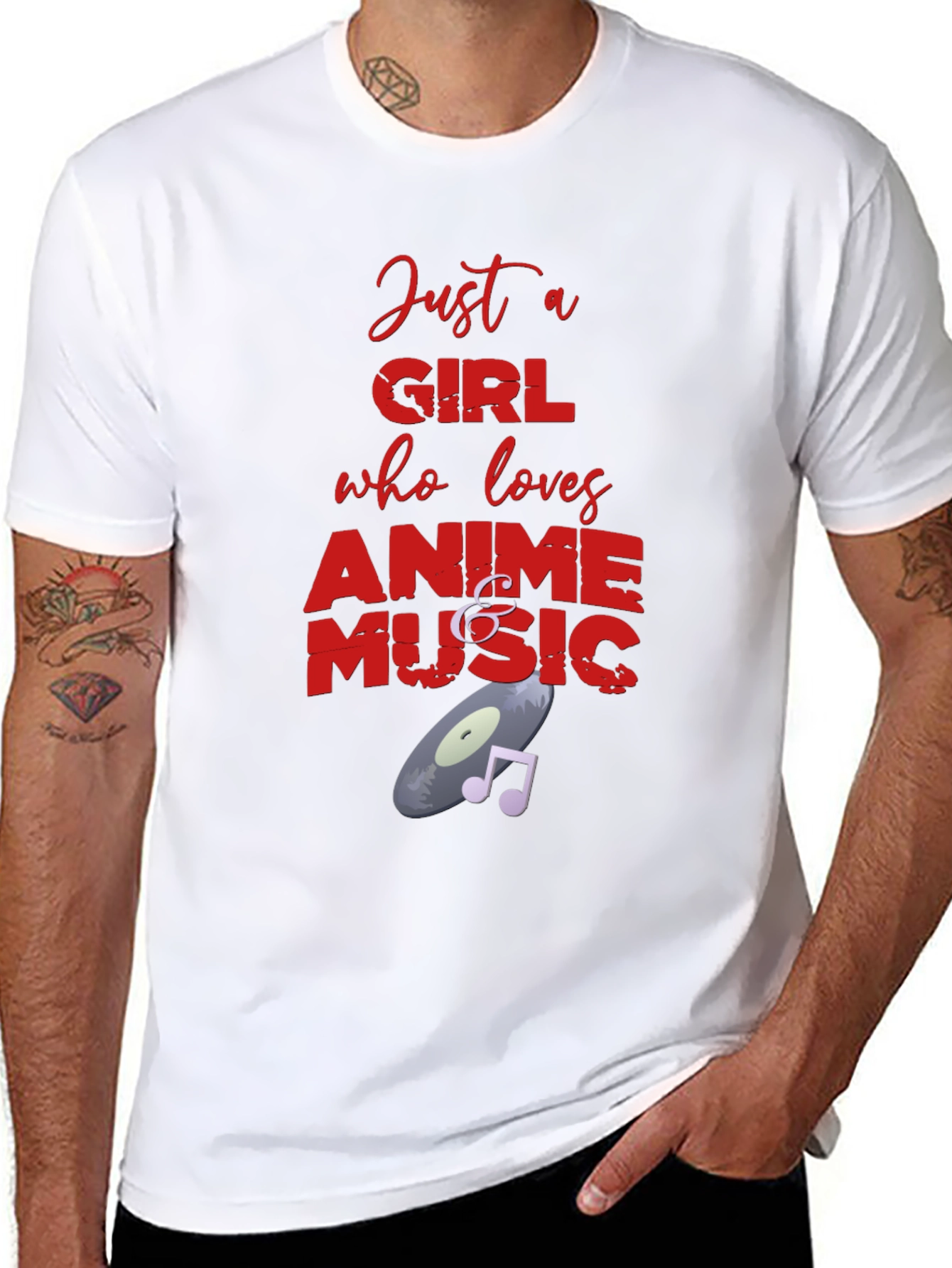 Anime and Music Lover Graphic T-Shirt