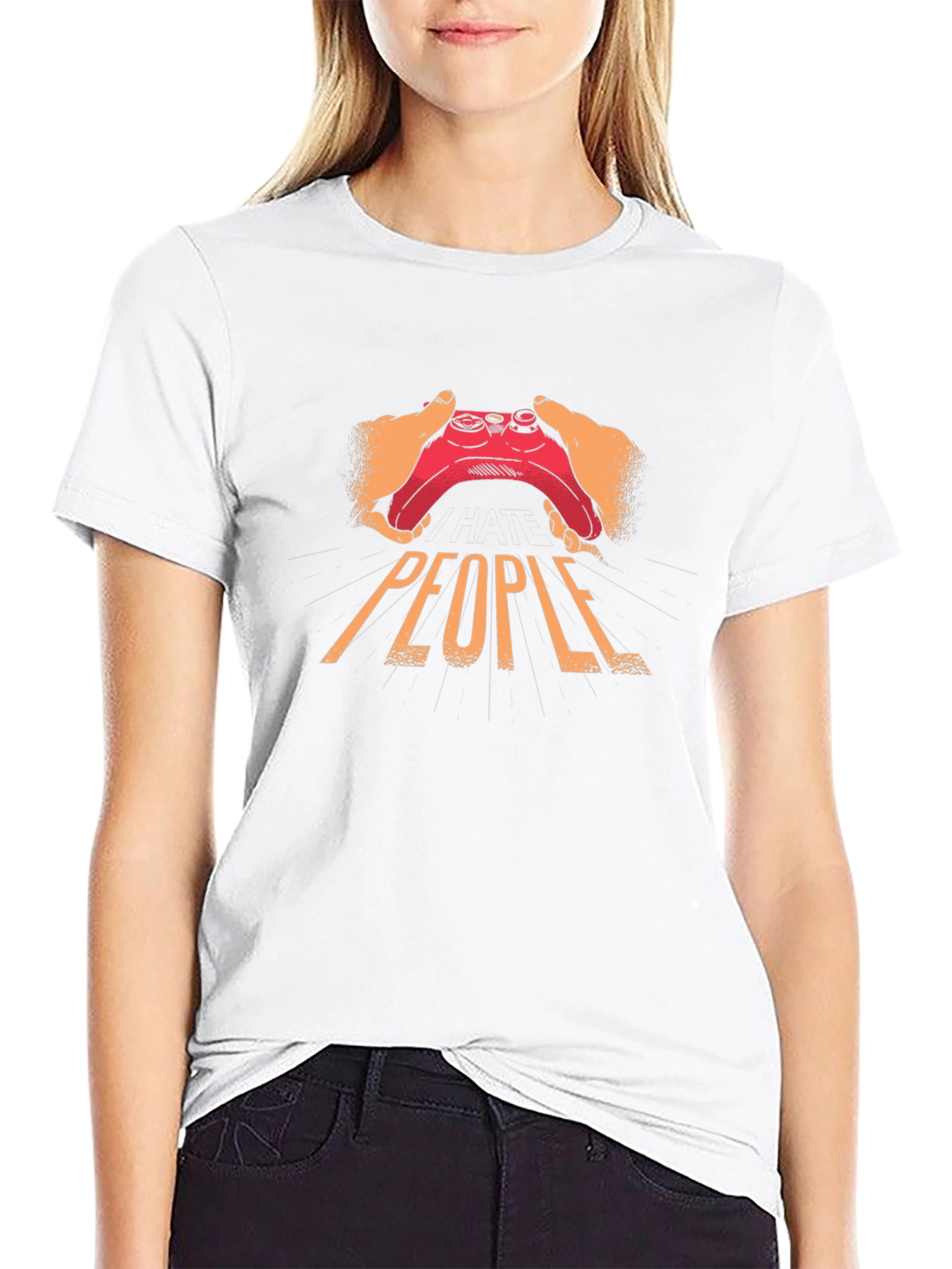 Gamer Graphic Tee: People Controller Design - Black