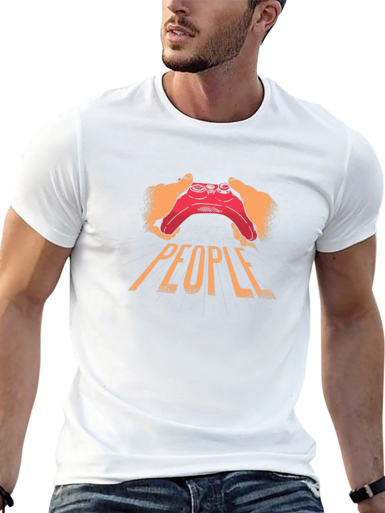 Gamer Graphic Tee: People Controller Design - Black