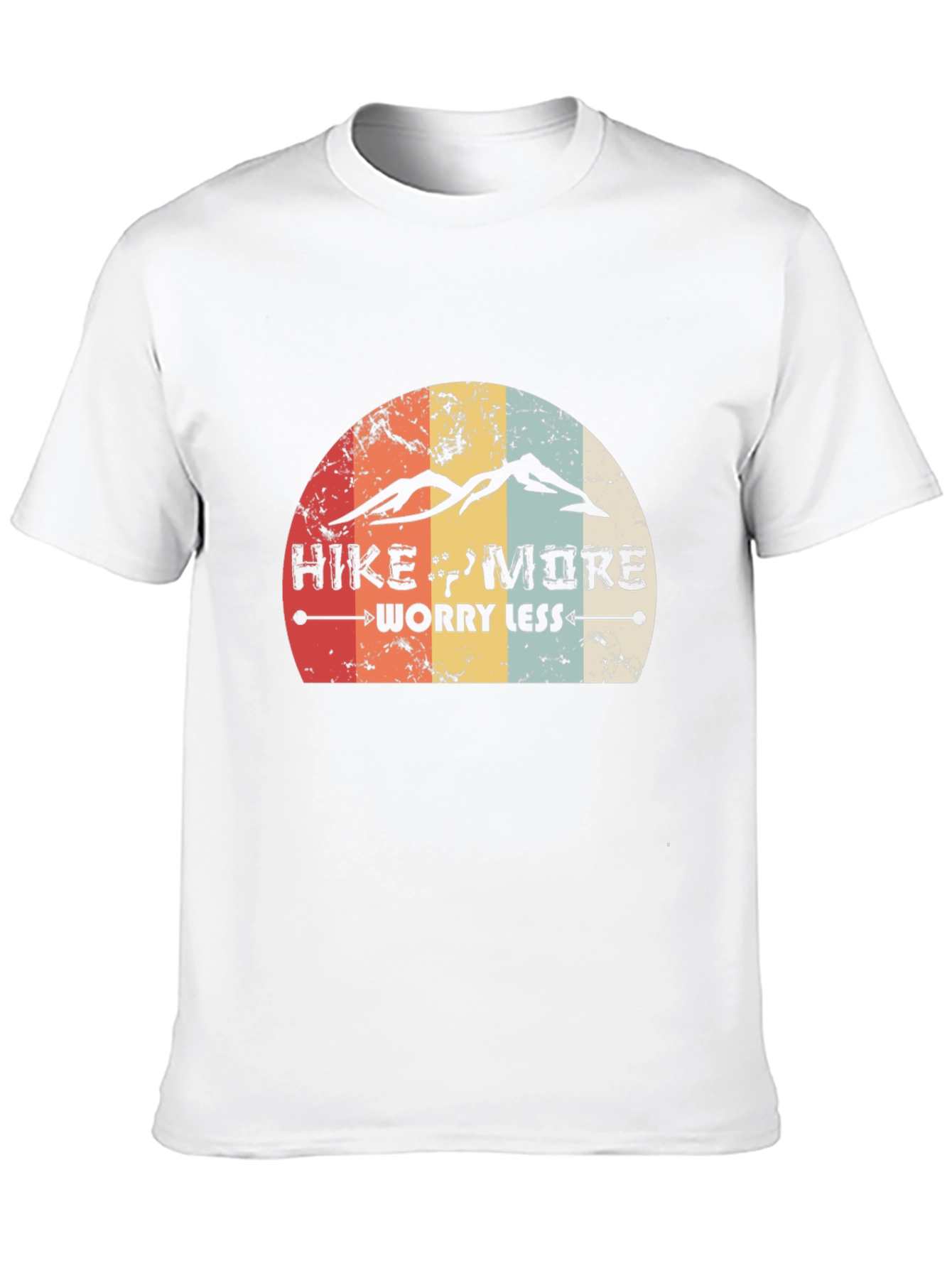 Hike More Worry Less Black Graphic T-Shirt