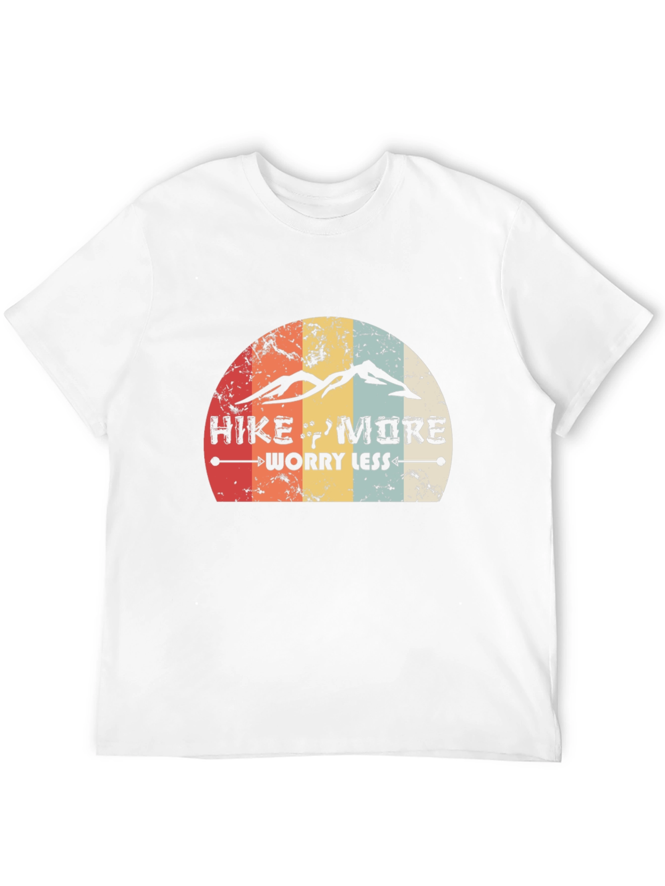 Hike More Worry Less Black Graphic T-Shirt