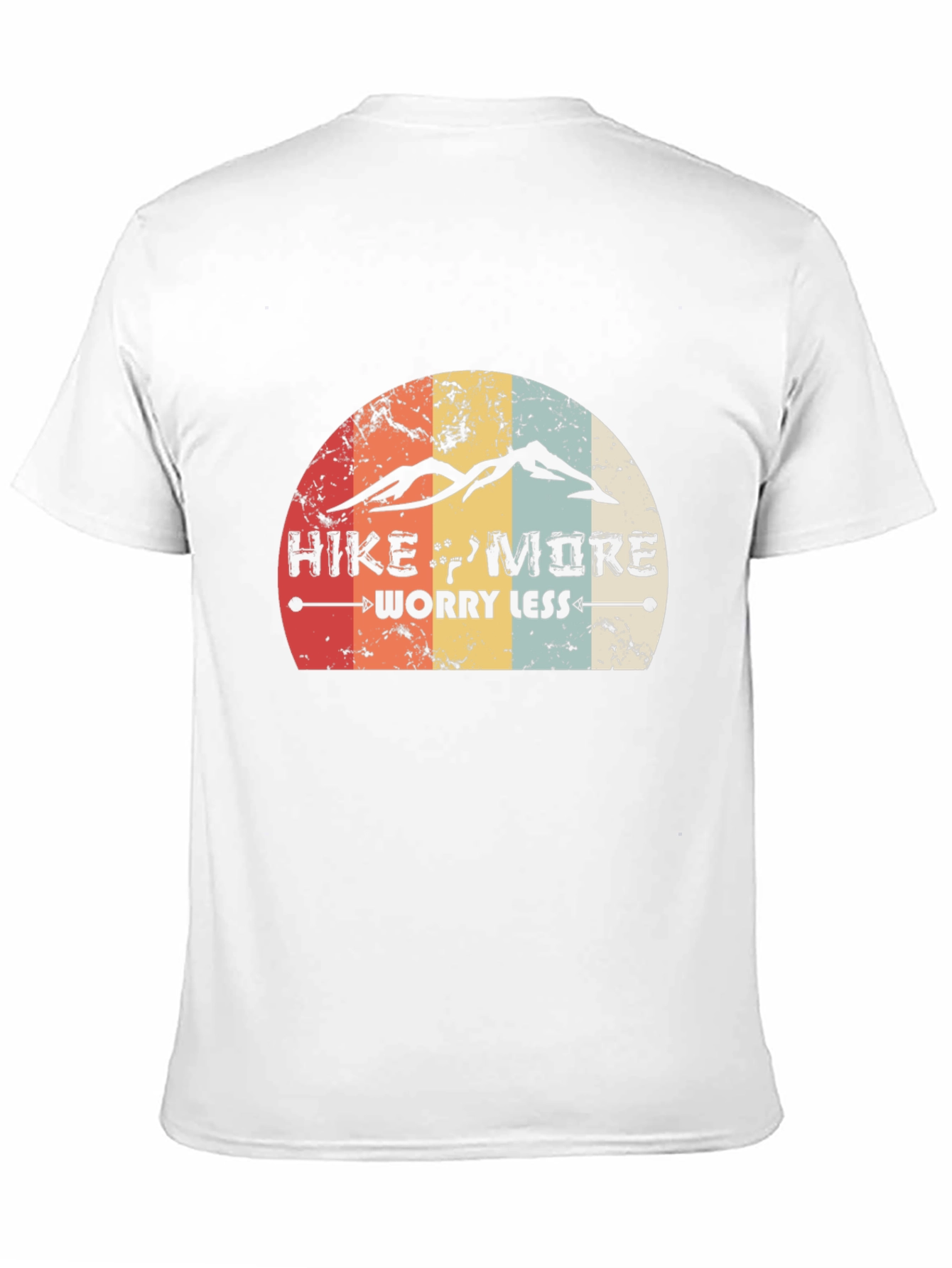 Hike More Worry Less Black Graphic T-Shirt