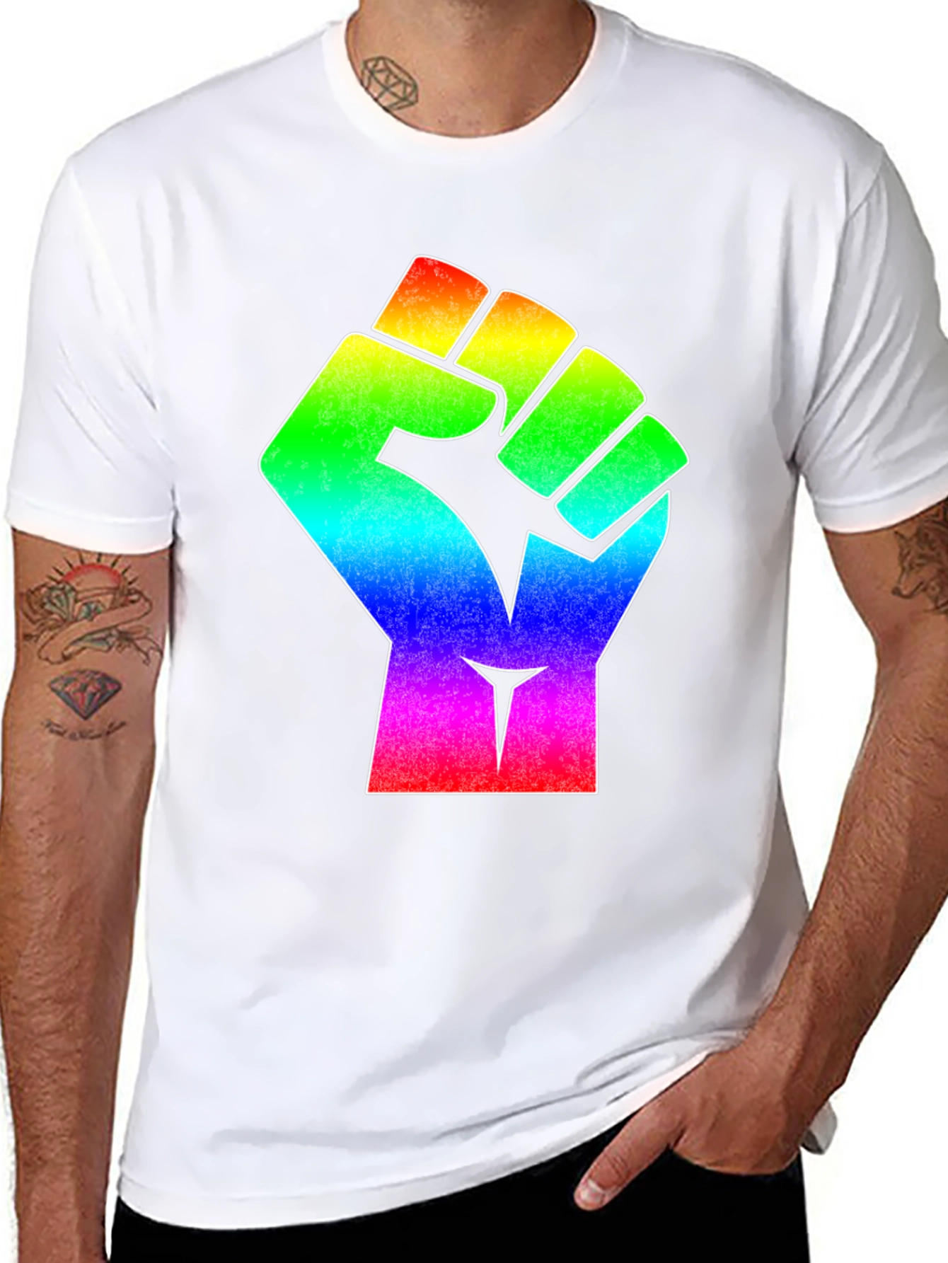 LGBTQ+ Pride Fist Graphic T-Shirt