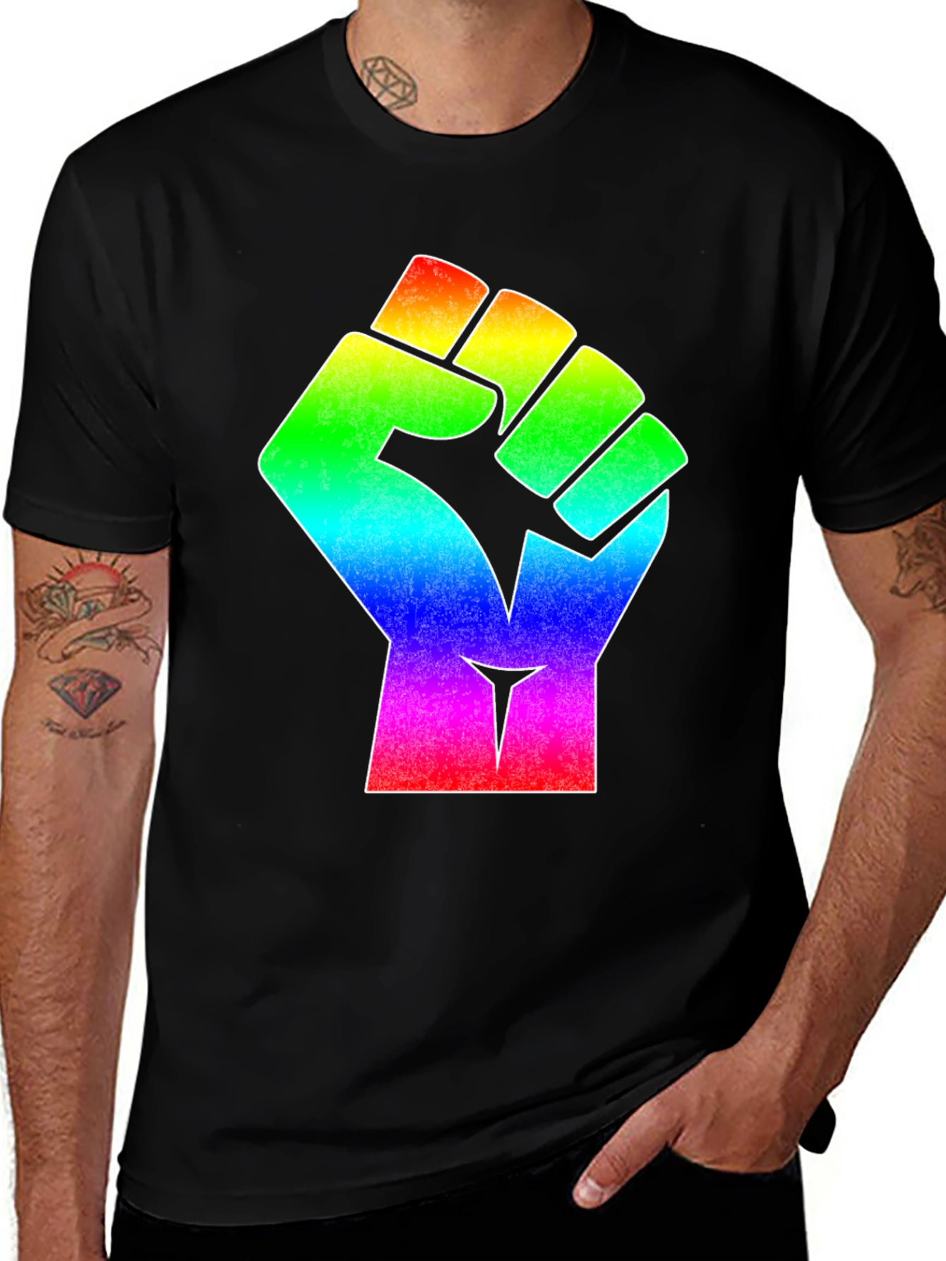 LGBTQ+ Pride Fist Graphic T-Shirt