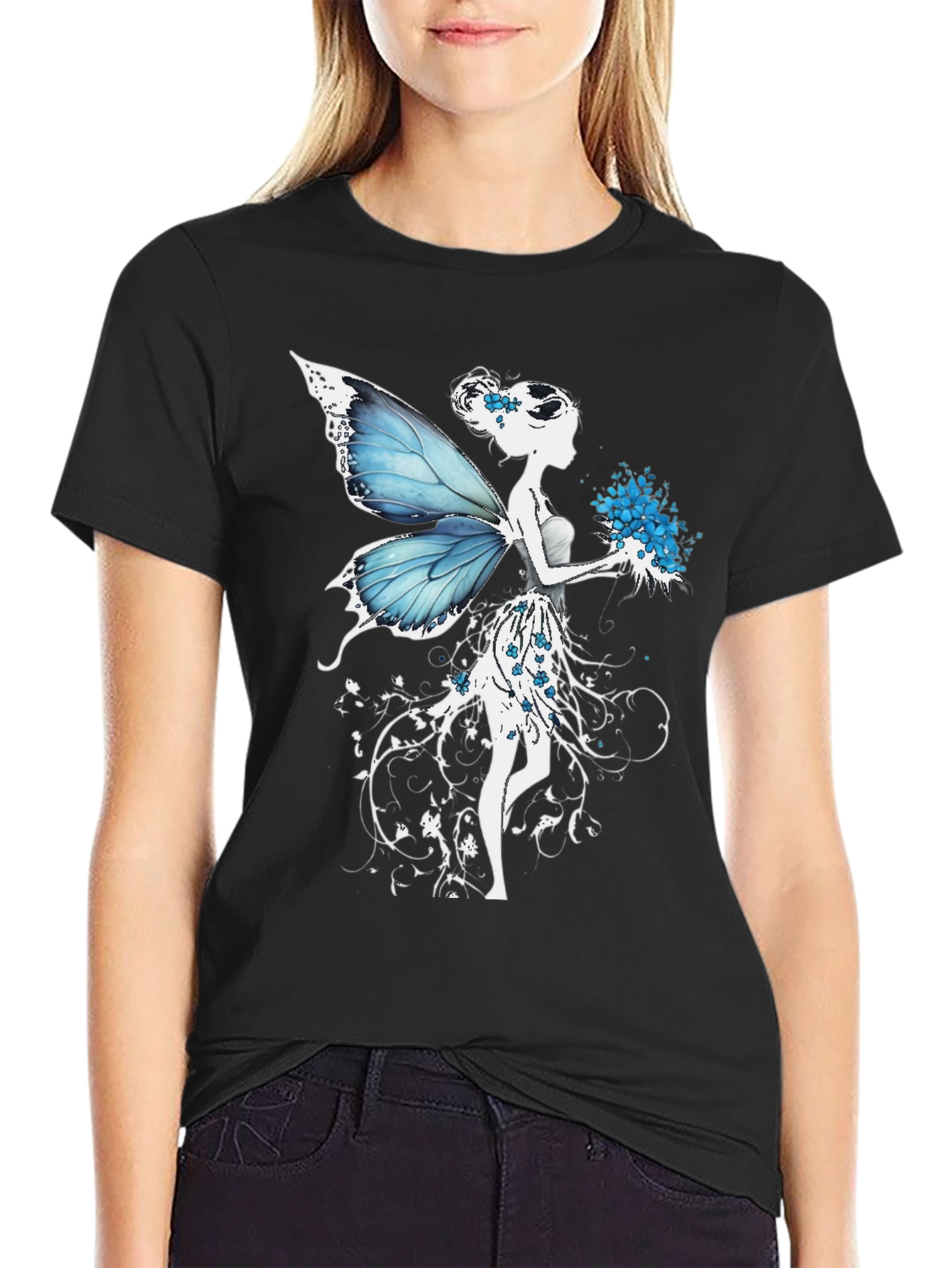 Fairy Graphic Black T-Shirt