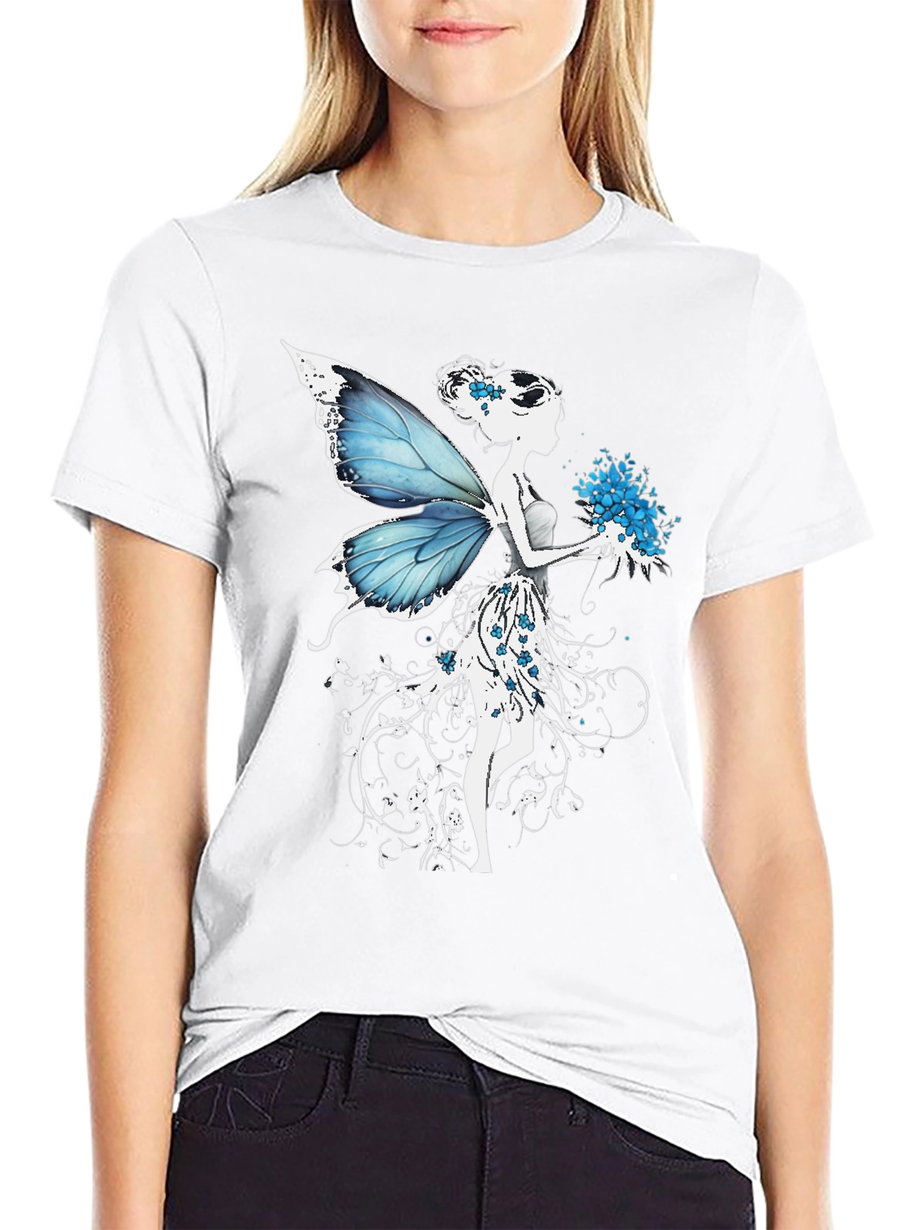 Fairy Graphic Black T-Shirt