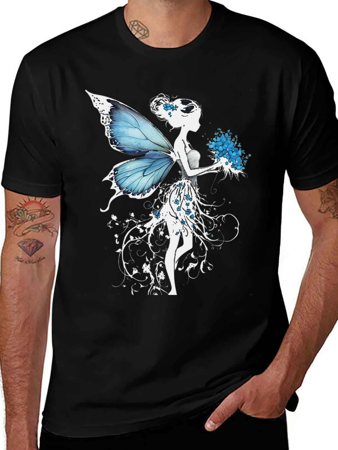 Fairy Graphic Black T-Shirt