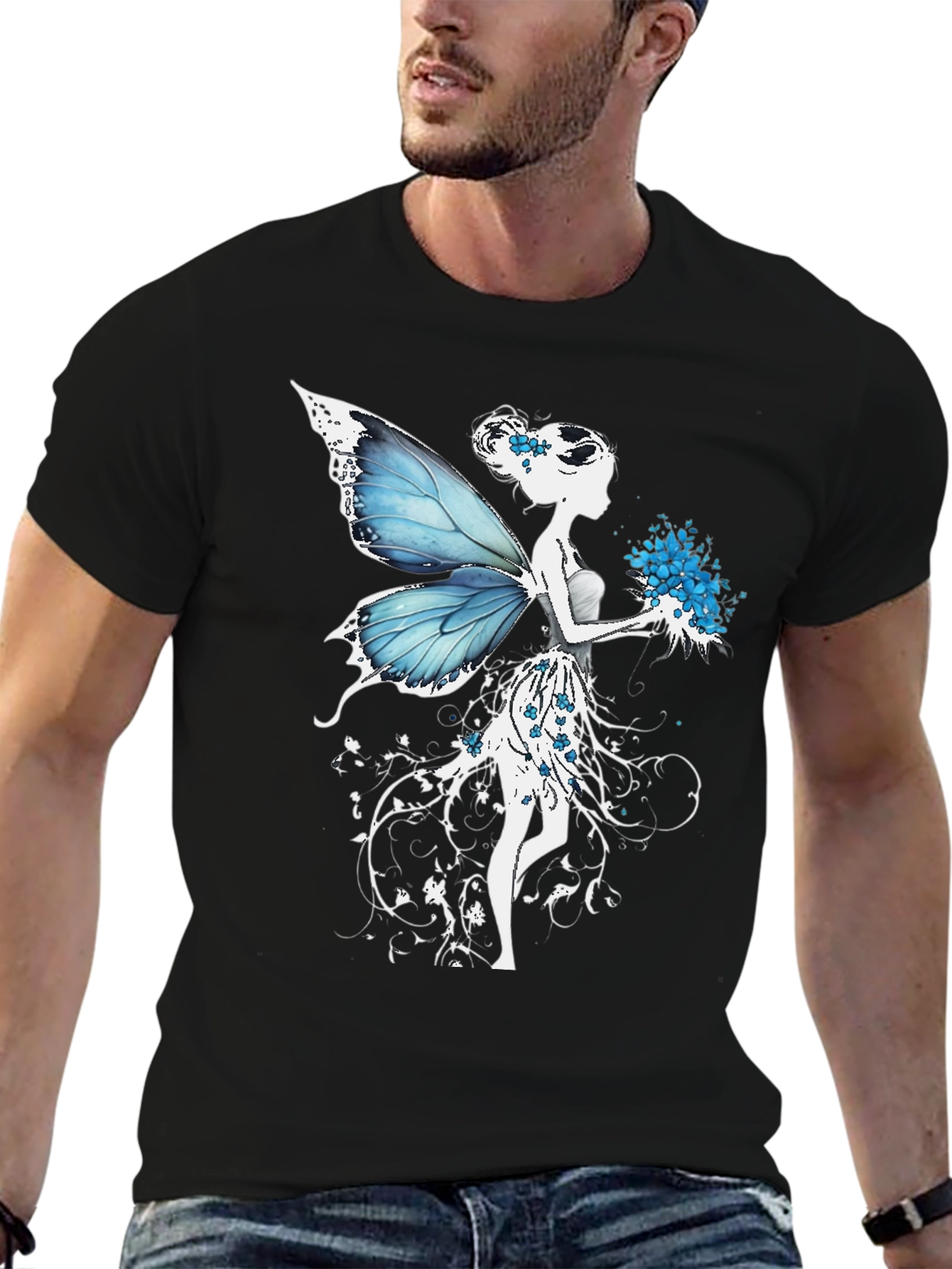 Fairy Graphic Black T-Shirt