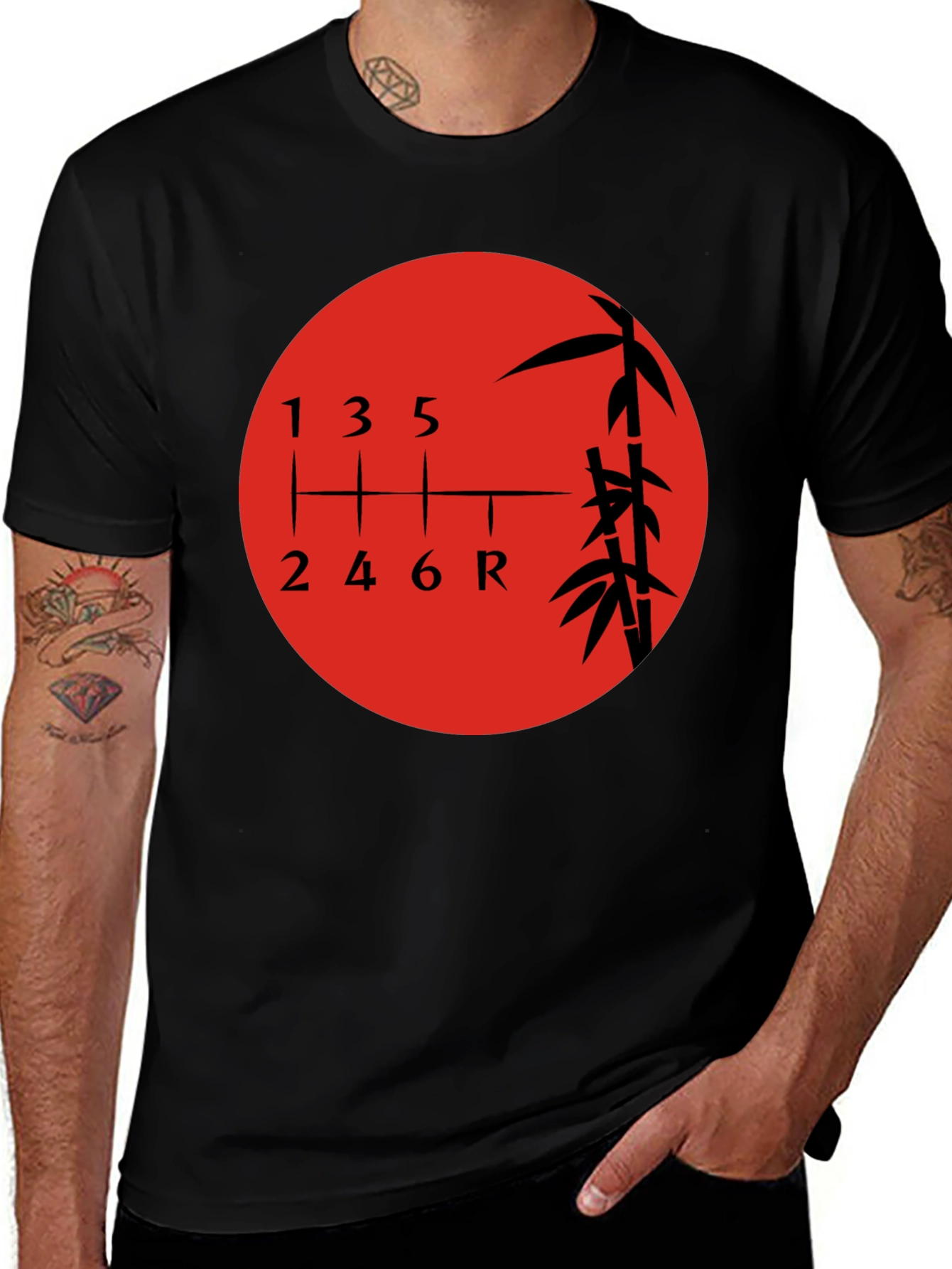 Japanese Shift Pattern Graphic Tee - Car Enthusiast