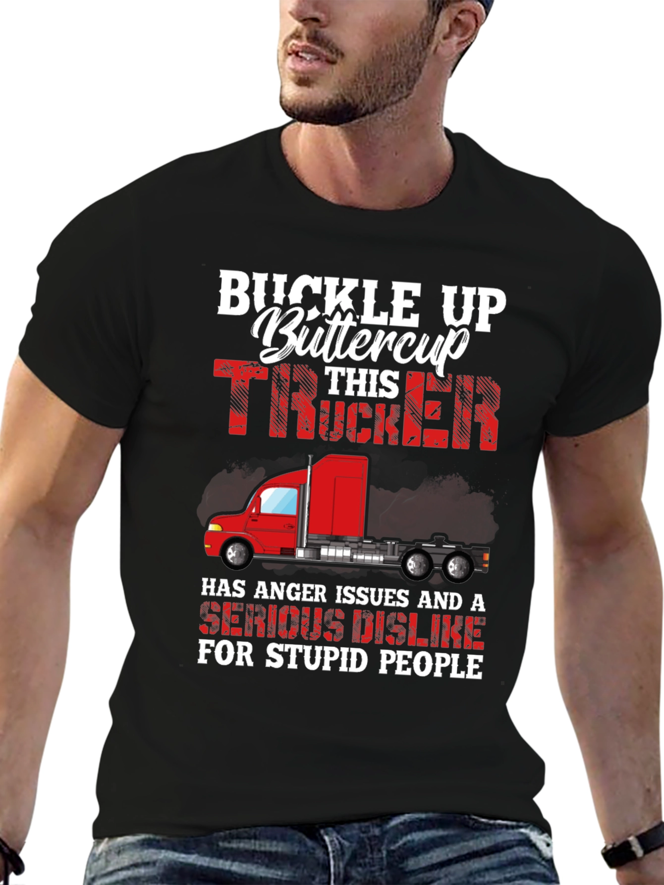 Buckle Up Trucker Graphic Tee
