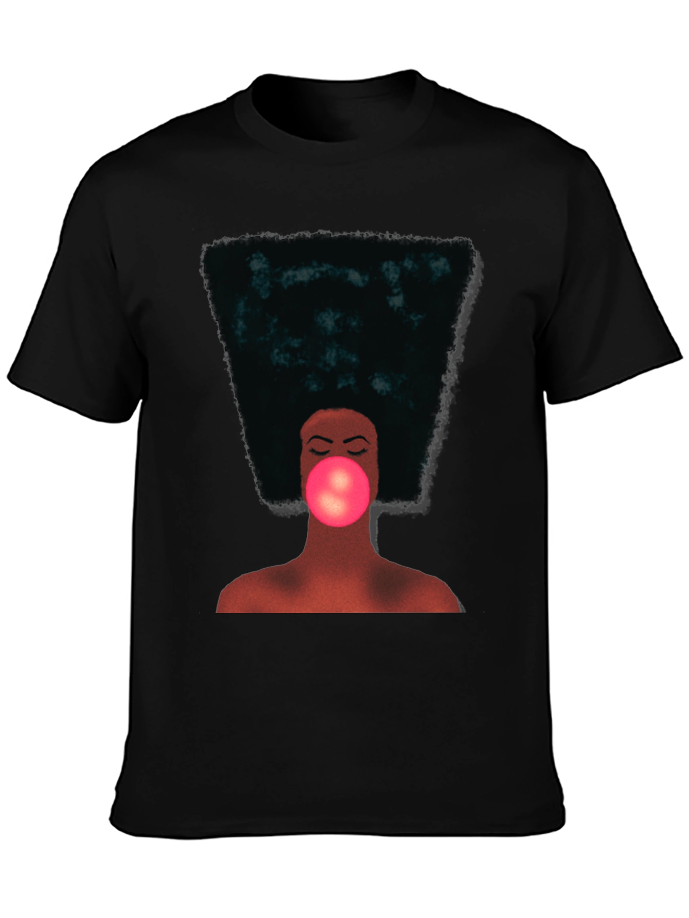 Black Afro Bubble Gum T-Shirt