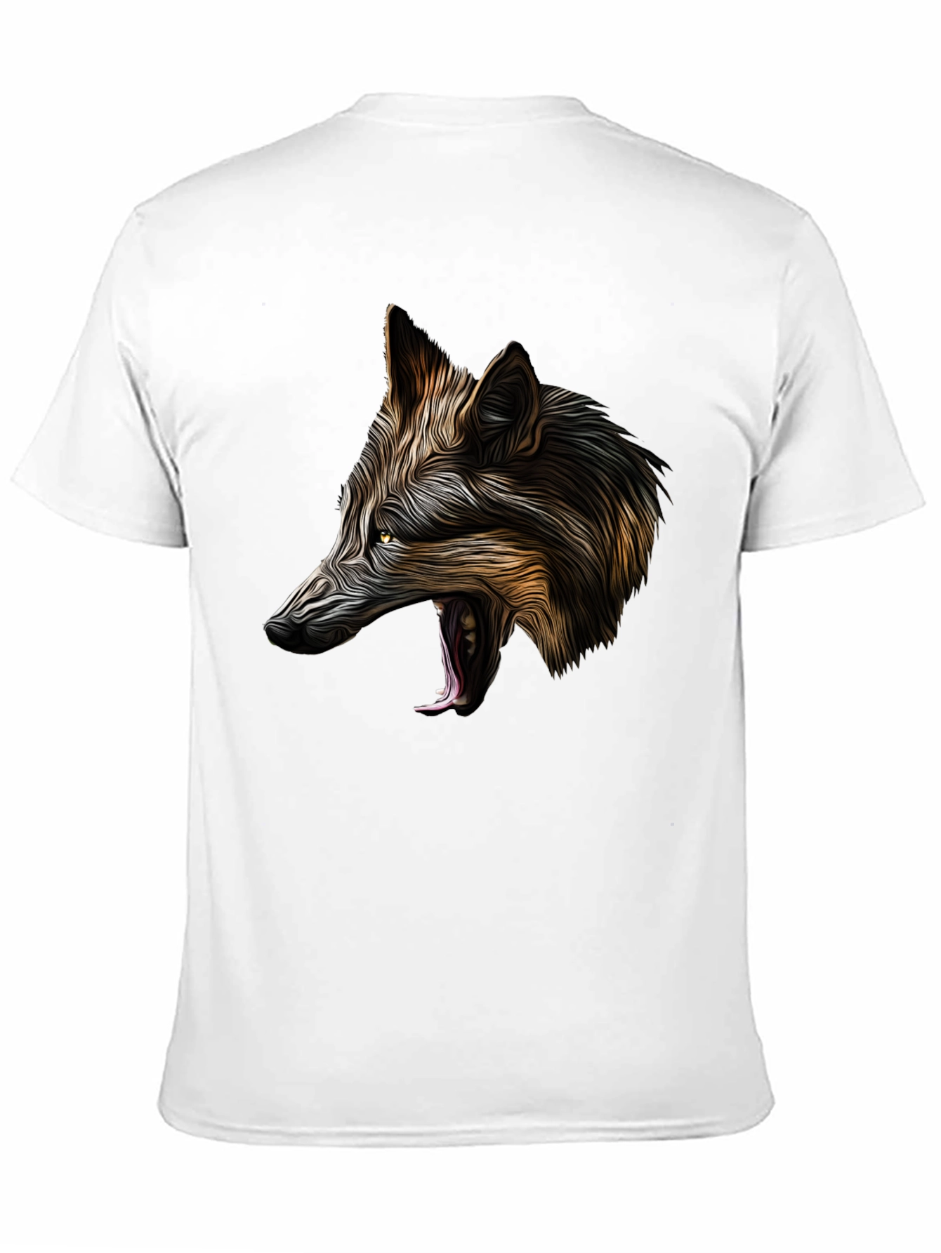 Wolf Graphic Black T-Shirt - Bold Animal Design