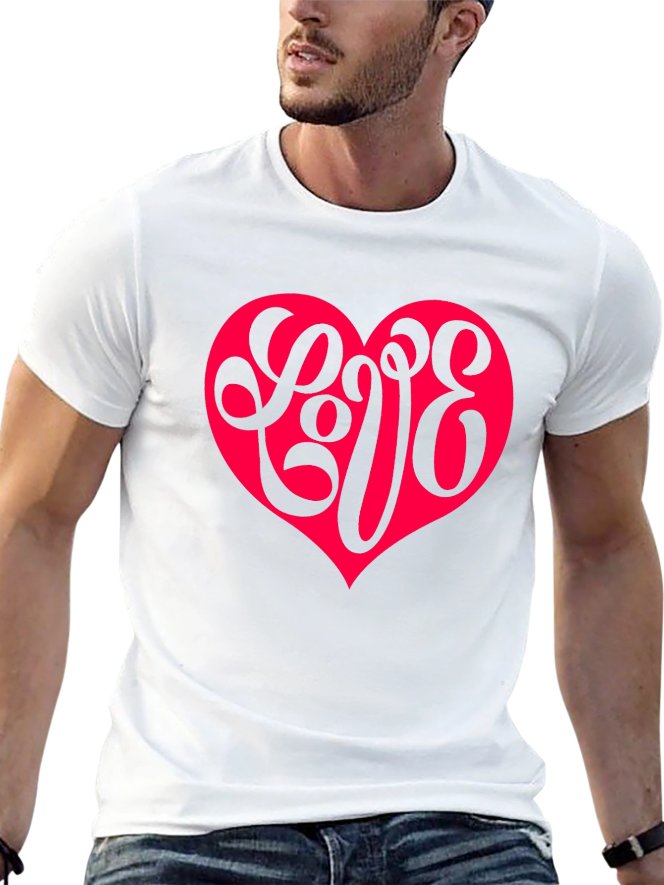 Love Heart Graphic Tee - Casual Comfort Style