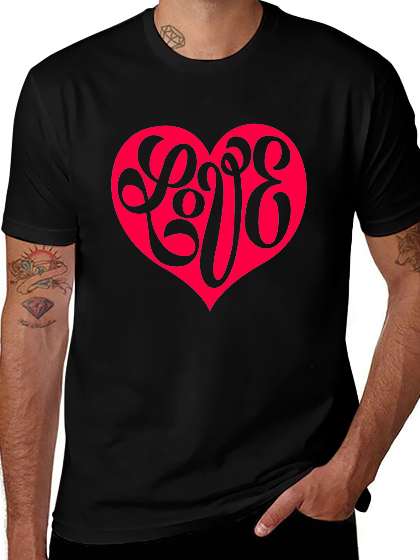 Love Heart Graphic Tee - Casual Comfort Style