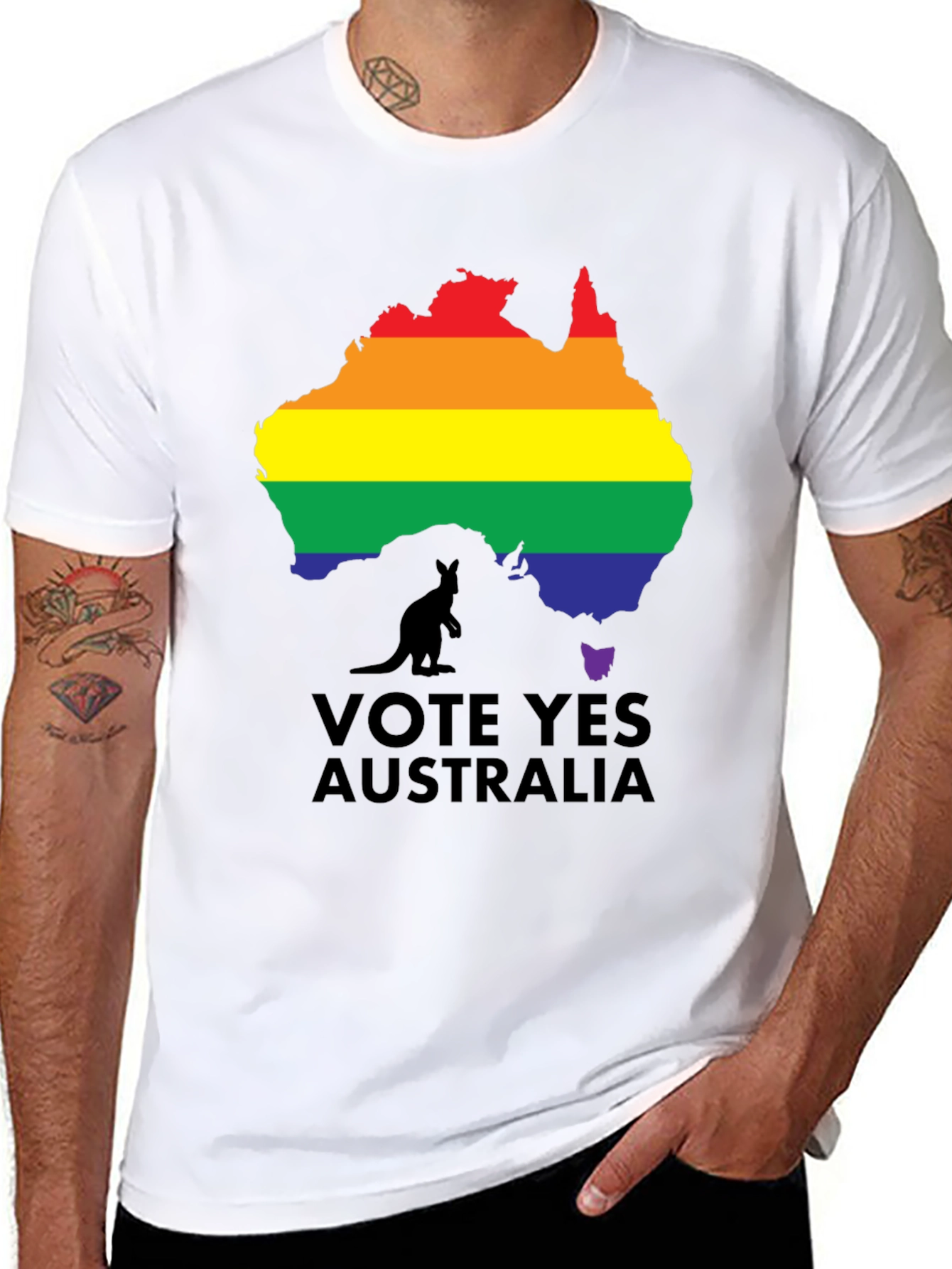Vote Yes Australia LGBTQ+ Pride T-Shirt