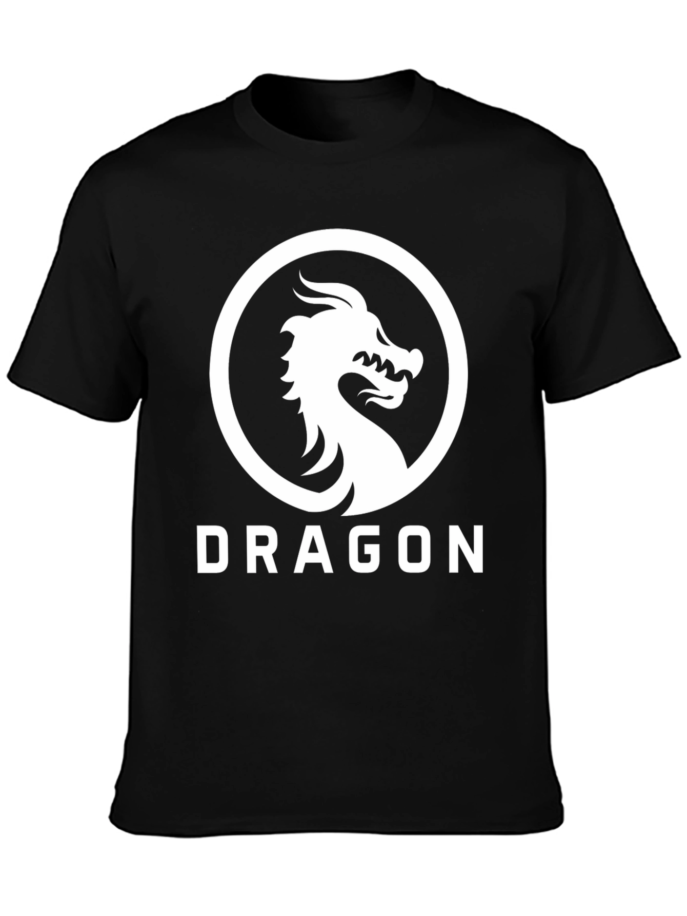 Dragon Graphic Tee - Black Casual Shirt
