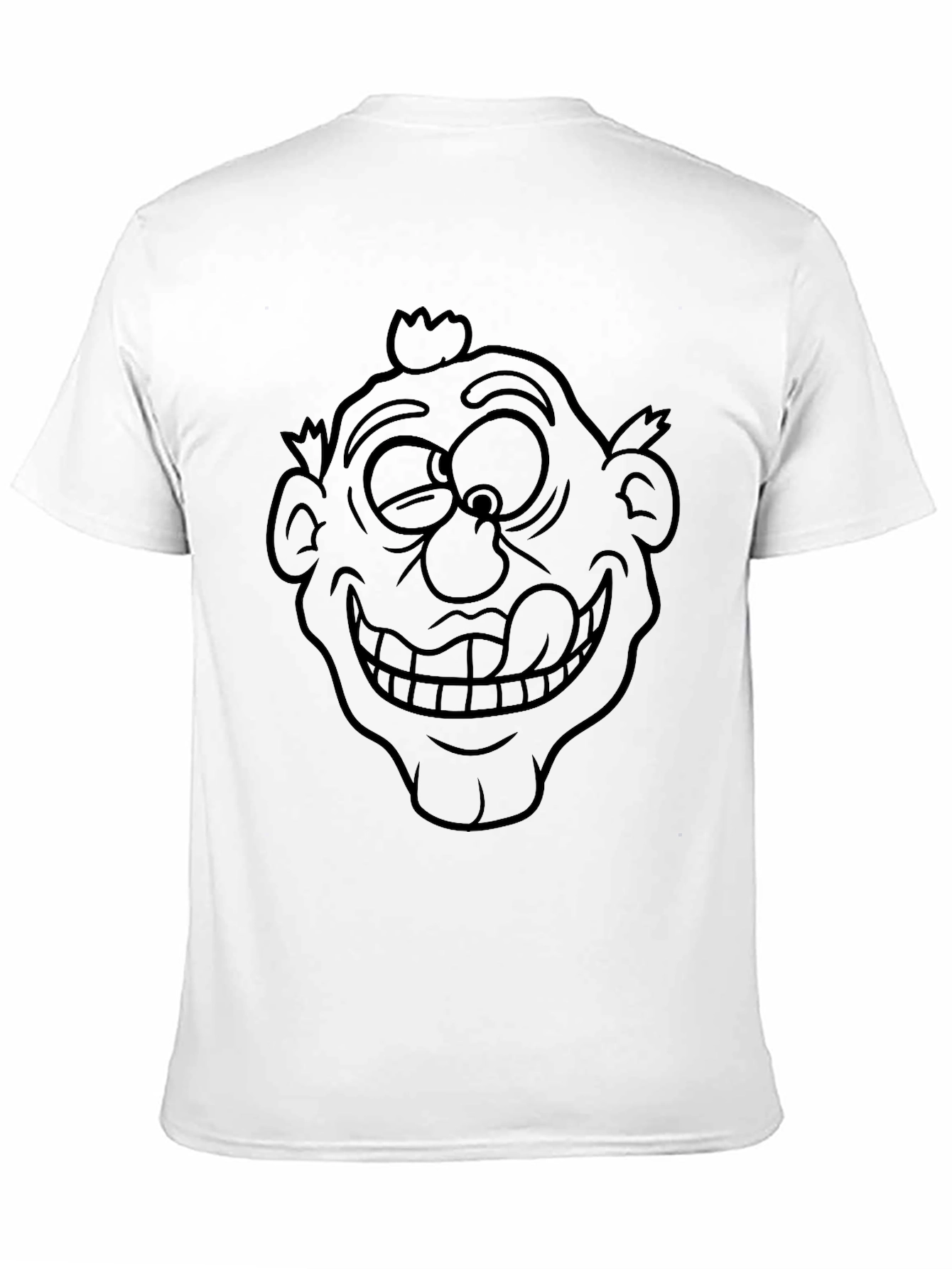 Cartoon Face Black T-Shirt