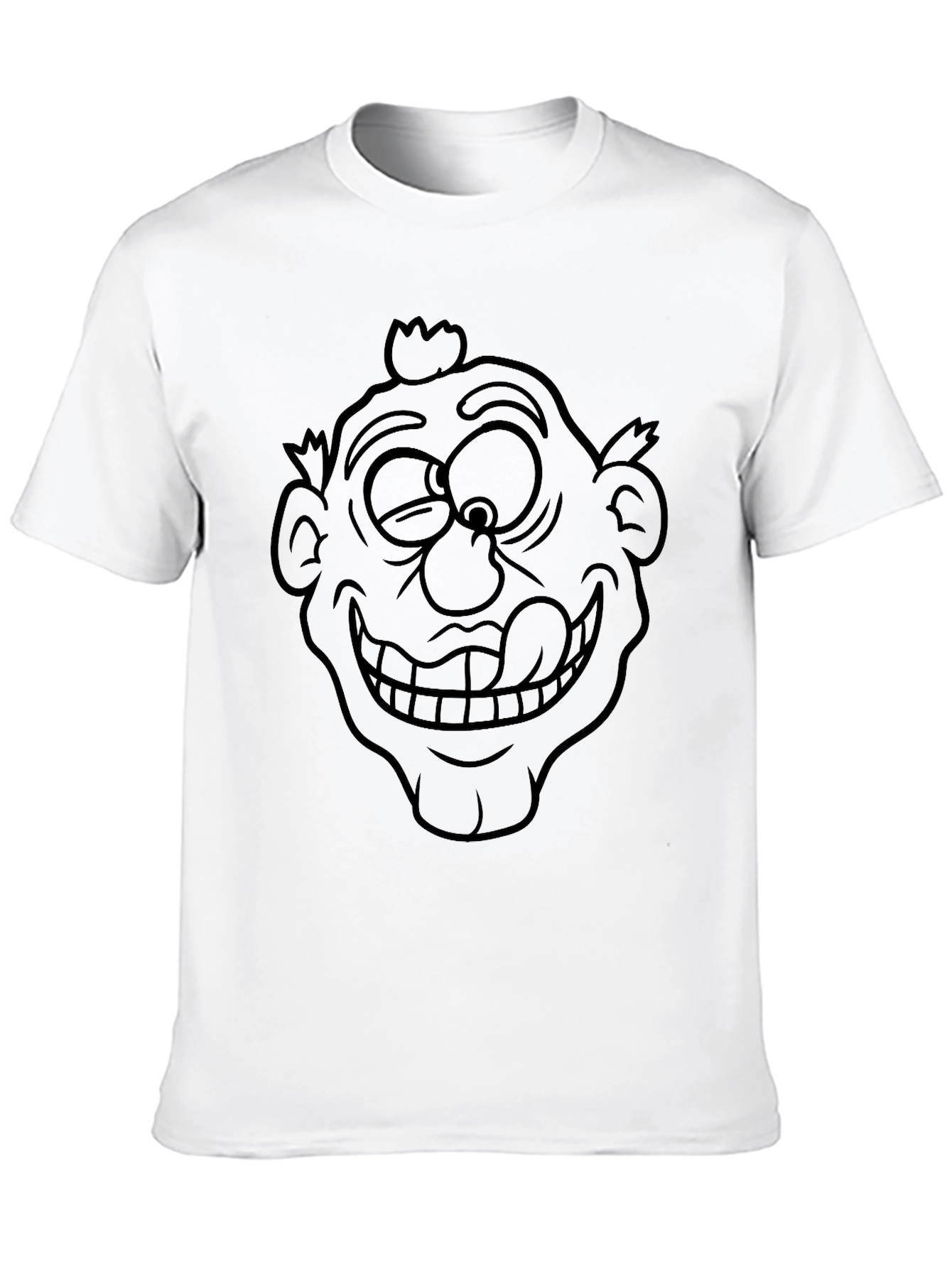 Cartoon Face Black T-Shirt