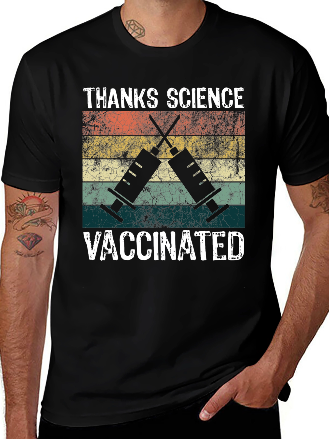 Thanks Science Vaccinated Graphic Tee