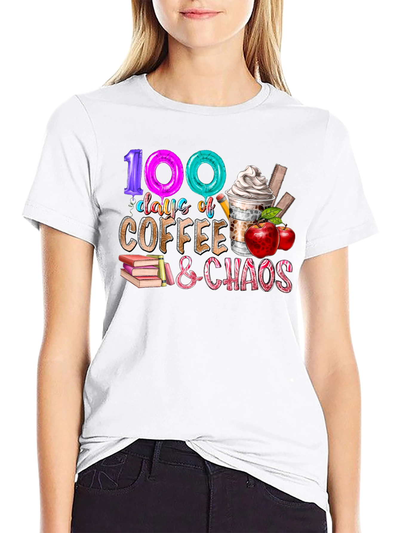 100 Days Coffee and Chaos T-Shirt