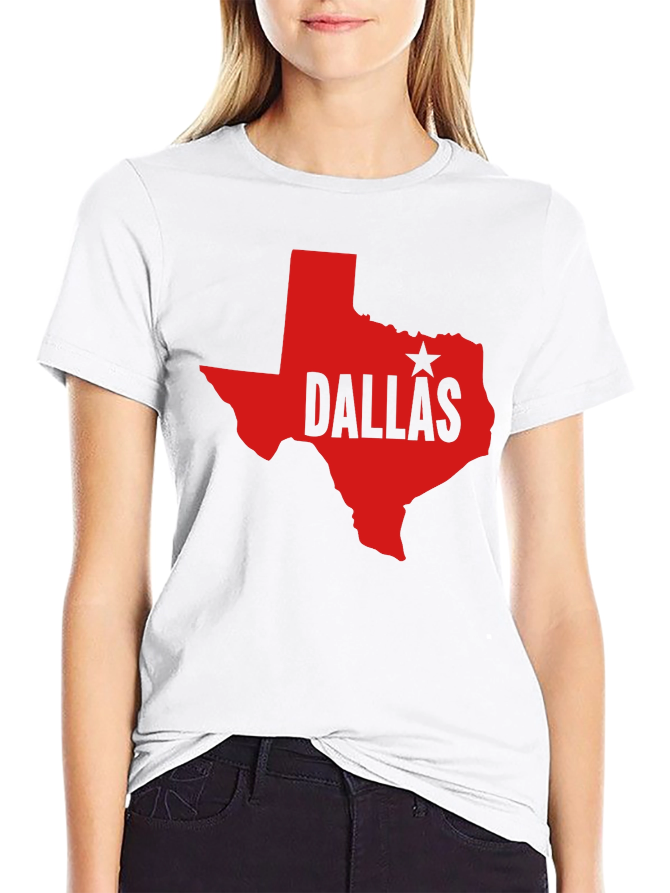 Dallas Texas State Outline T-Shirt