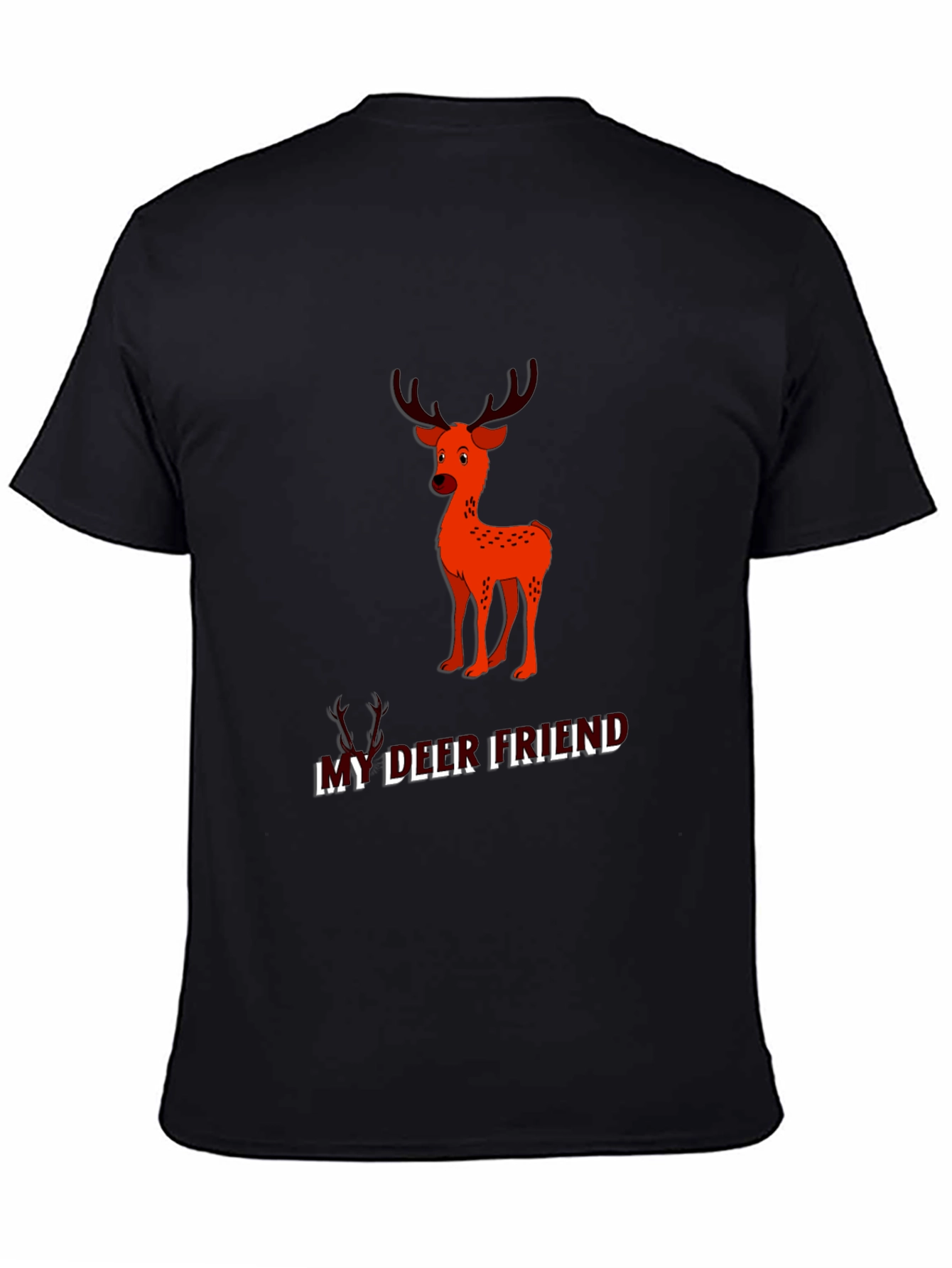 My Deer Friend Black Graphic Tee