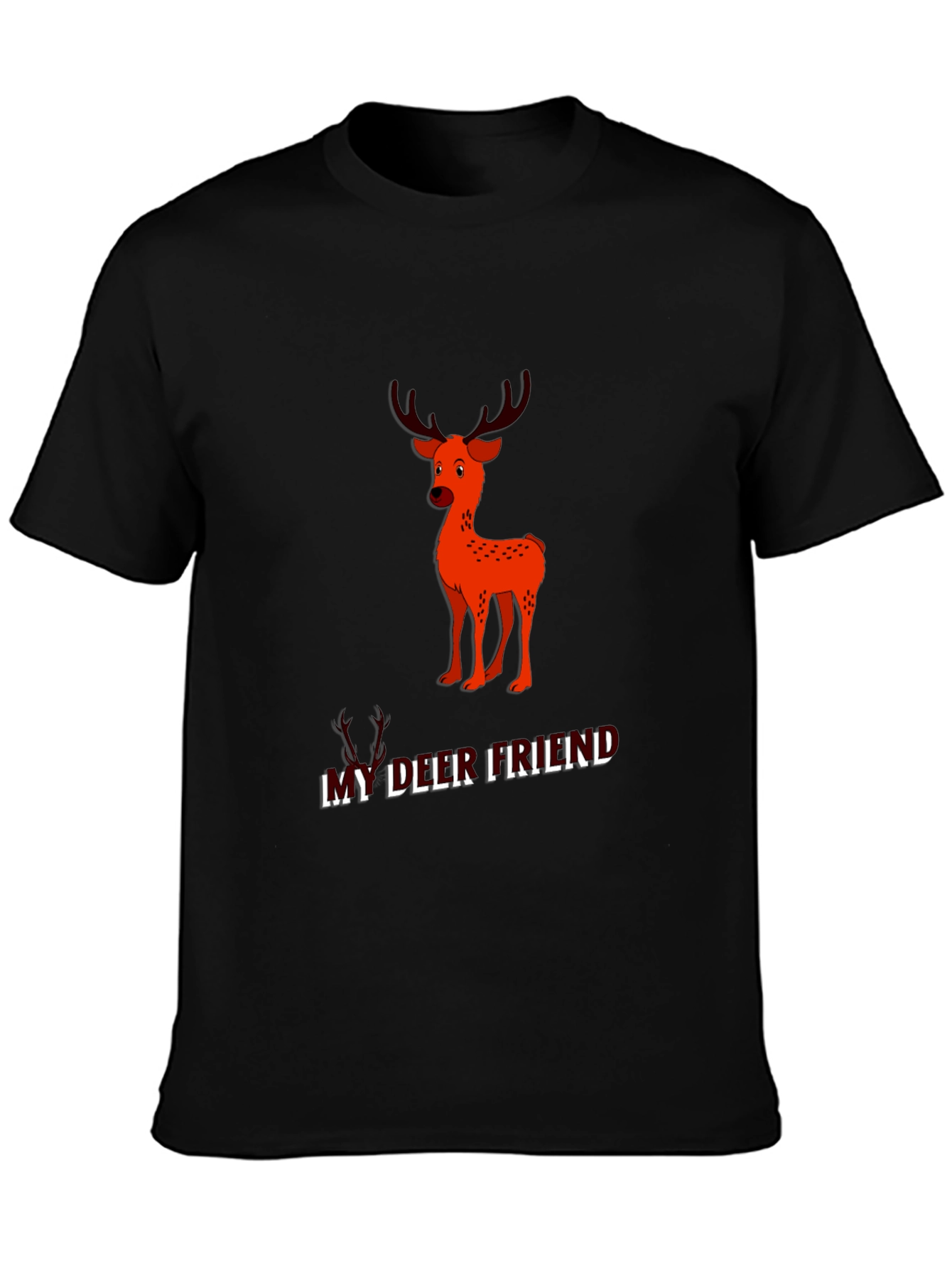 My Deer Friend Black Graphic Tee