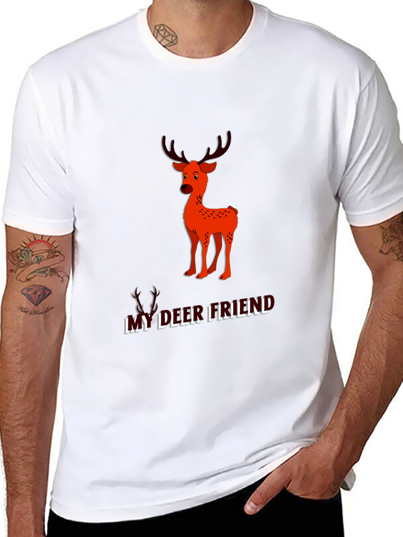 My Deer Friend Black Graphic Tee