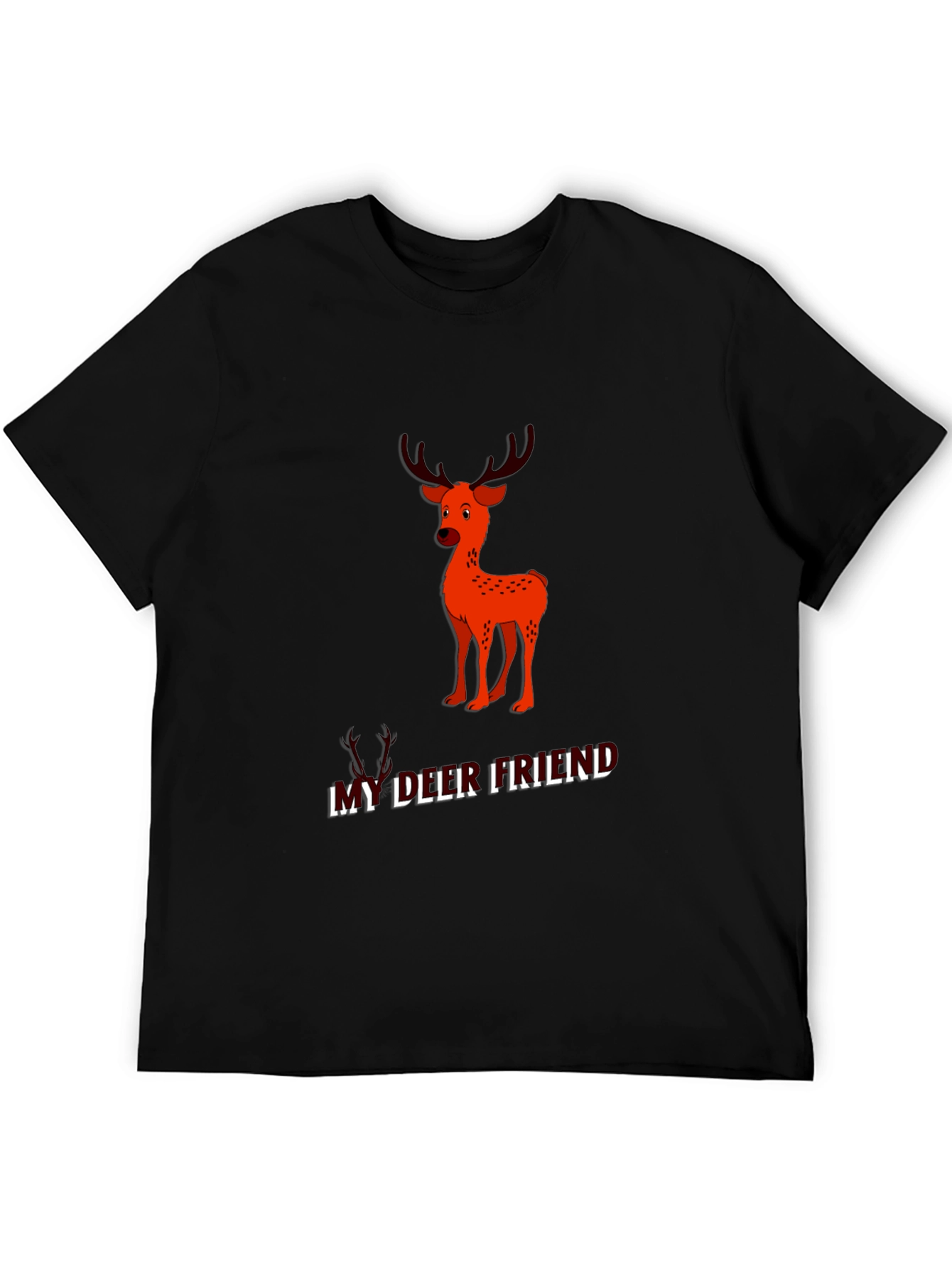 My Deer Friend Black Graphic Tee