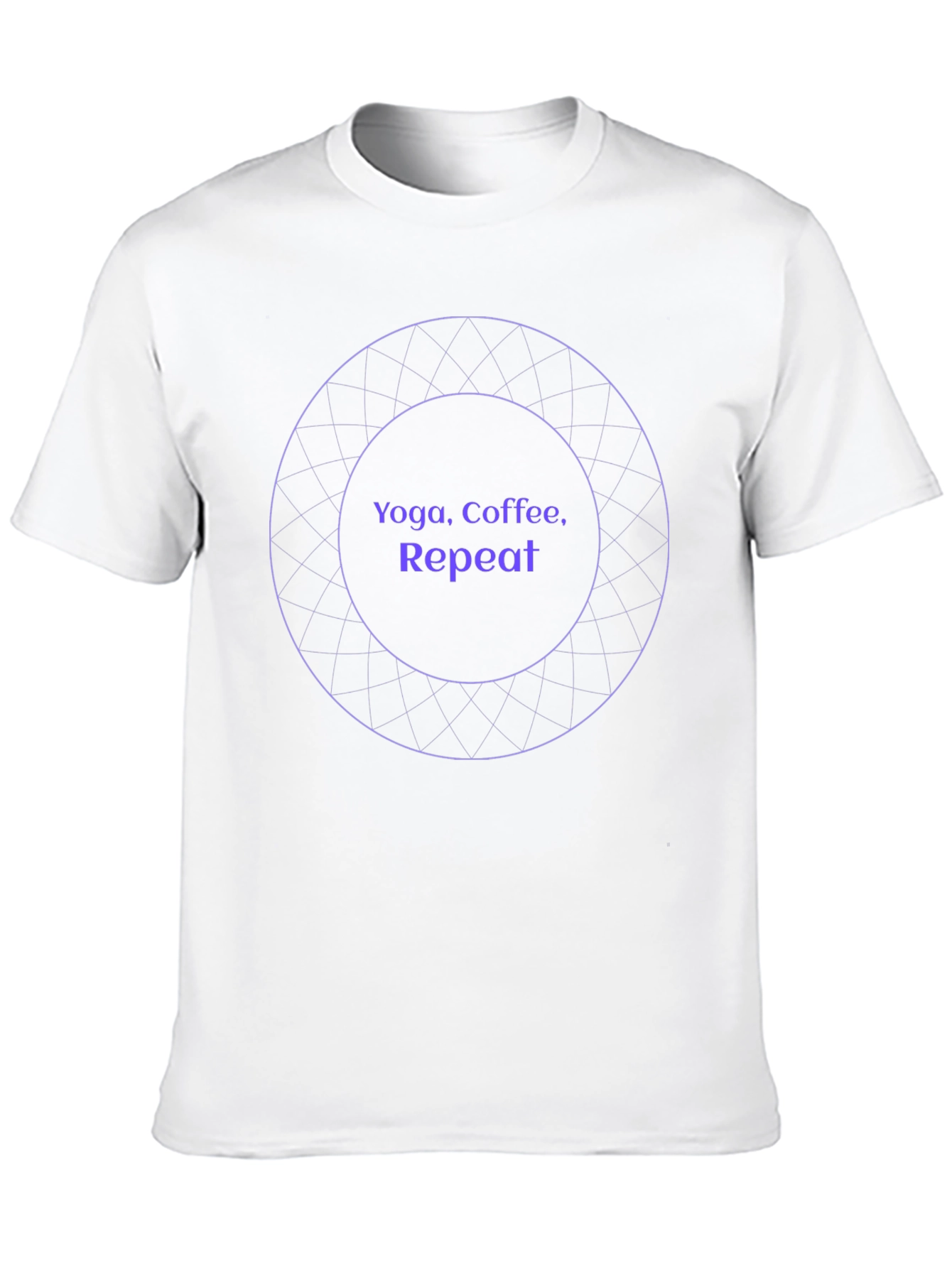 Yoga Coffee Repeat Graphic Tee - Black