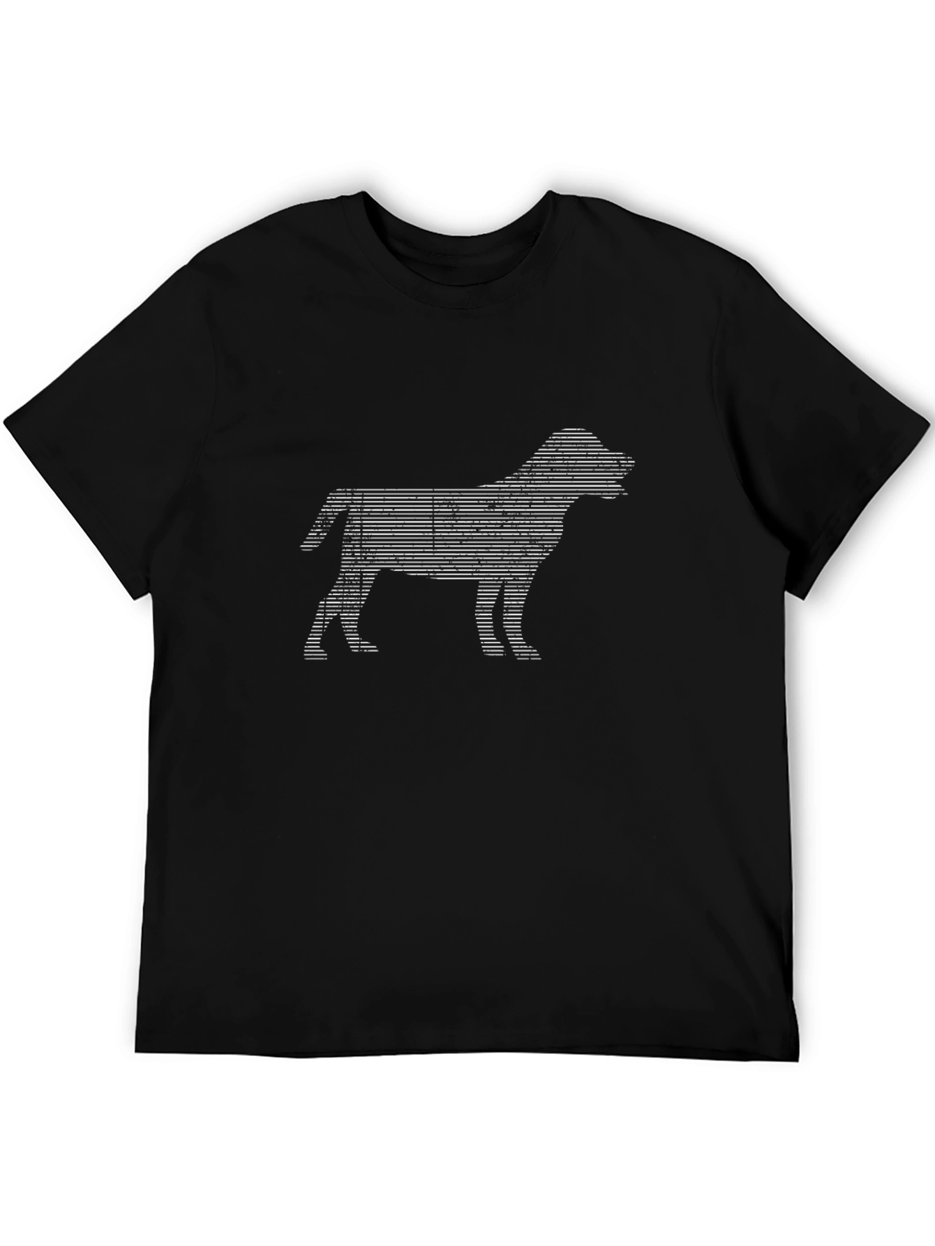 Dog Silhouette Graphic Tee - Modern Black T-Shirt