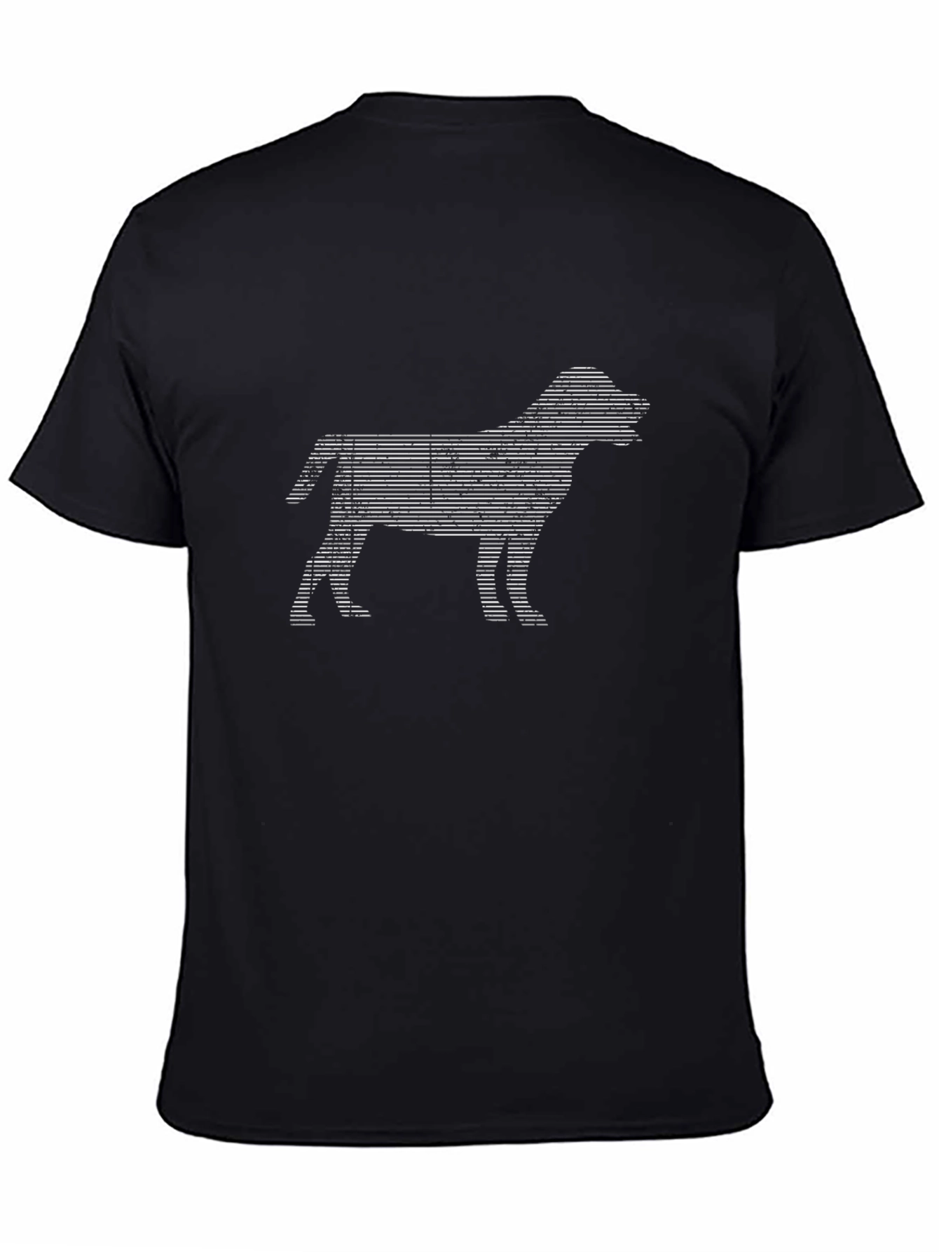 Dog Silhouette Graphic Tee - Modern Black T-Shirt