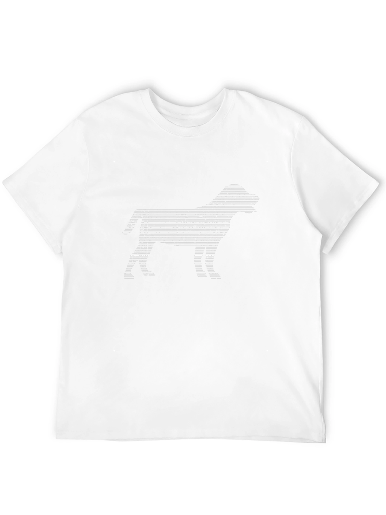 Dog Silhouette Graphic Tee - Modern Black T-Shirt