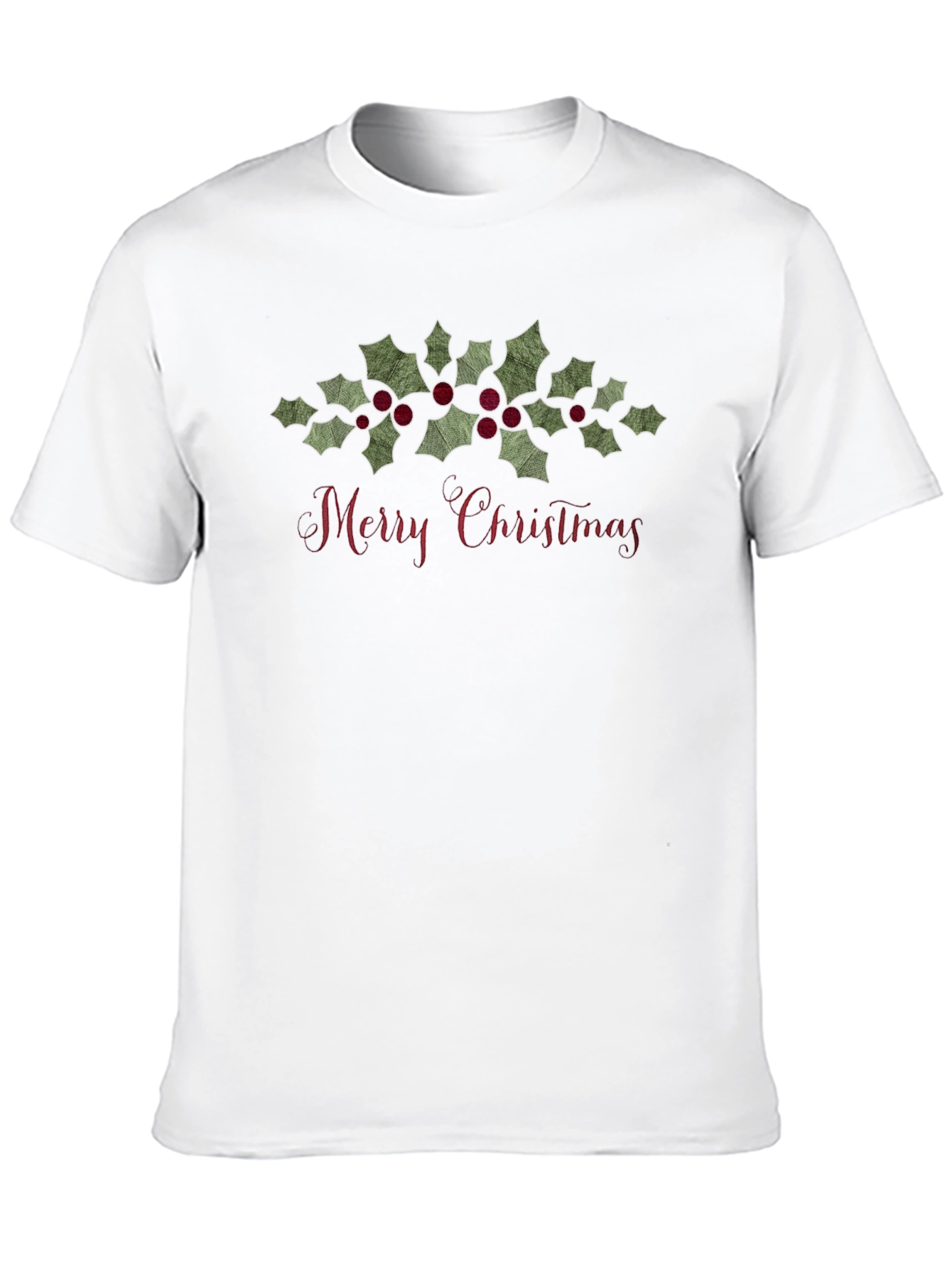 Merry Christmas Holly Graphic T-Shirt