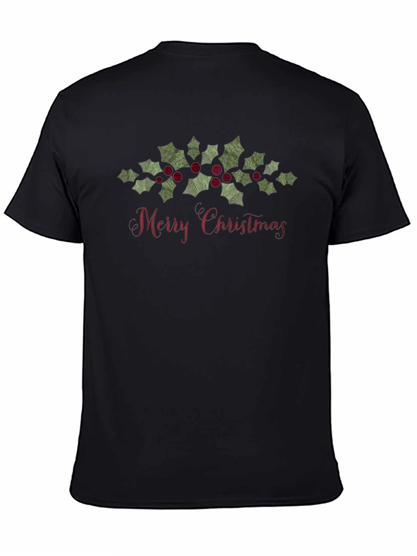 Merry Christmas Holly Graphic T-Shirt